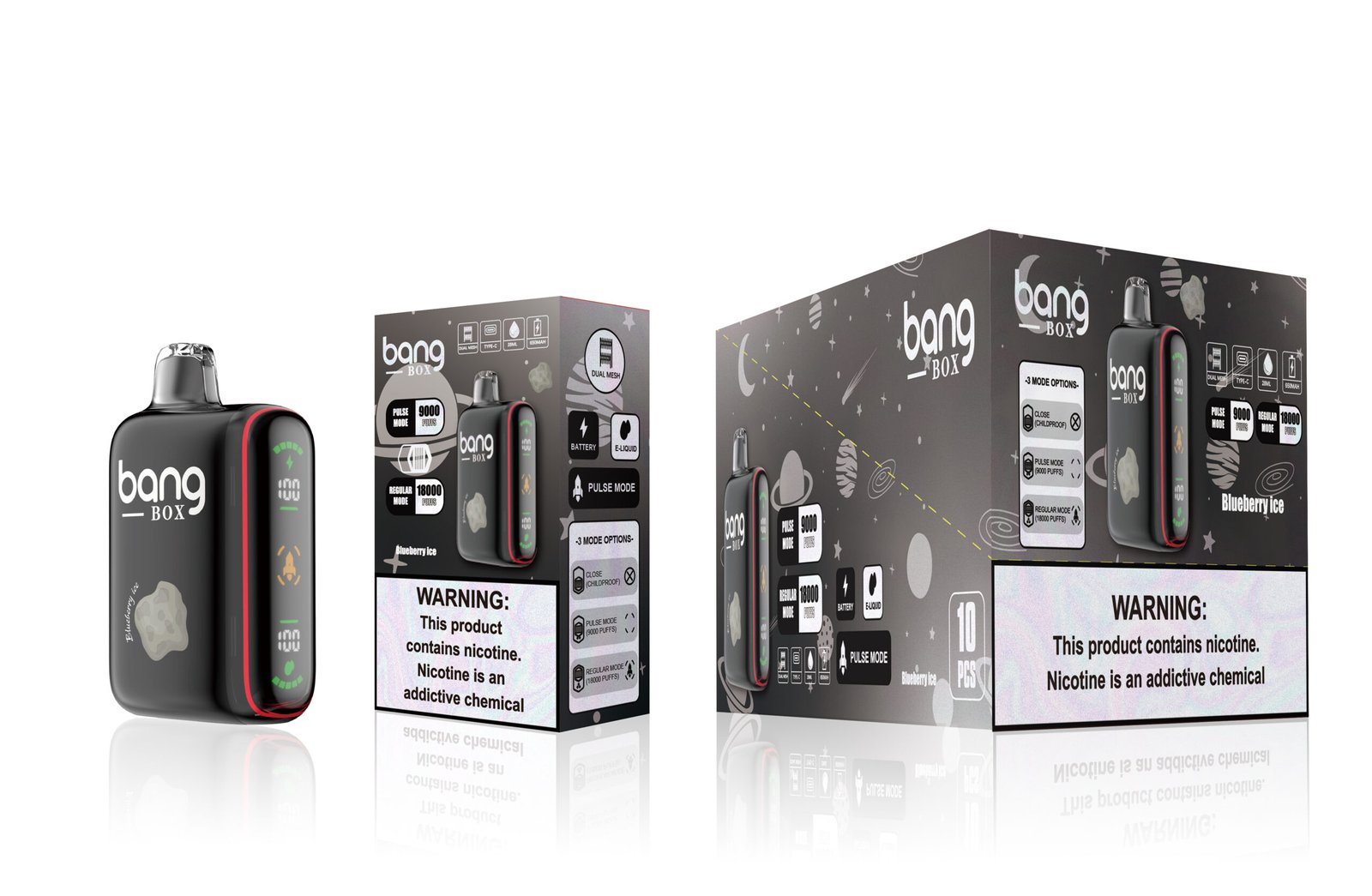 BangBOX 9000-18000 Puffs Disposable Vape with 28ml Prefilled Liquid and Mesh Coil Featuring (12) BangBOX 9000-18000 Puffs Disposable Vape with 28ml Prefilled Liquid and Mesh Coil Featuring (12)