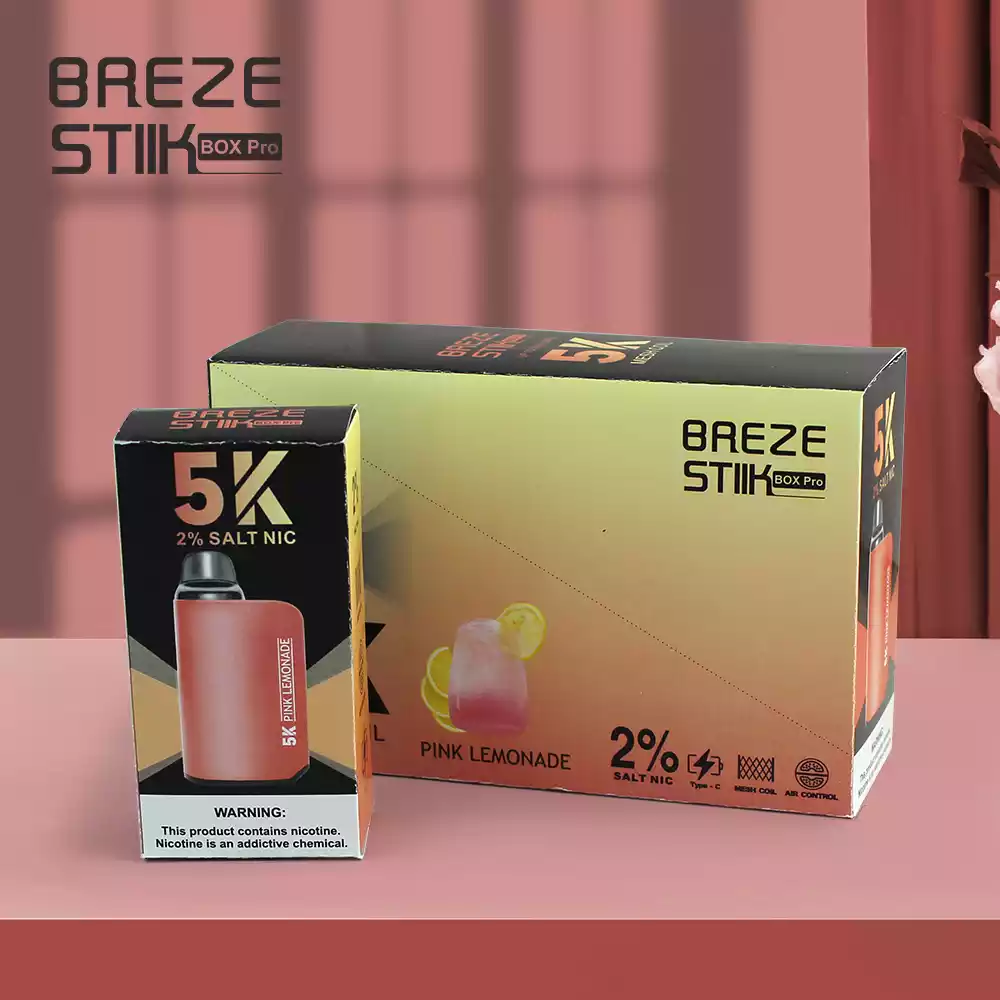 Breze Stiik Box Pro 5000 Puffs Vape 0% 2% 5% Nicotina Sabores de Alta Densidad (2) Breze Stiik Box Pro 5000 Puffs Vape 0% 2% 5% Nicotina Sabores de Alta Densidad (2)