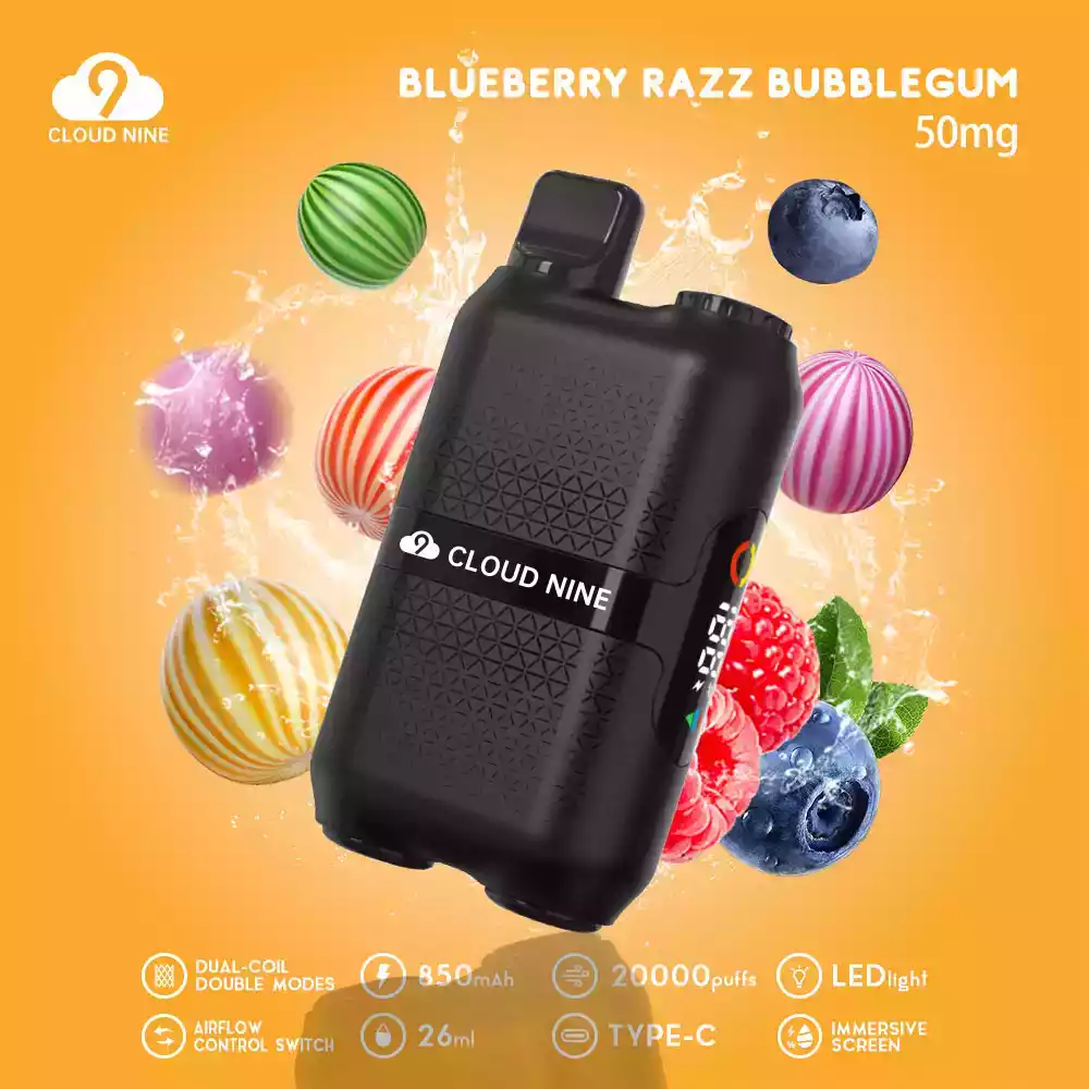 CLOUD NINE D33 20000 Puffs Single-Use Vape 0% 5% Nicotine Multiple Flavor Selections (10) CLOUD NINE D33 20000 Puffs Single-Use Vape 0% 5% Nicotine Multiple Flavor Selections (10)