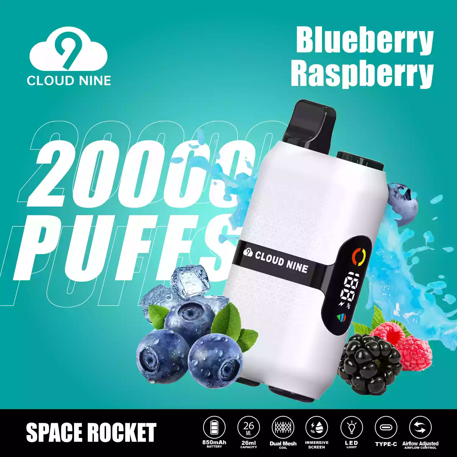 CLOUD NINE D33 20000 Puffs Single-Use Vape 0% 5% Nicotine Multiple Flavor Selections (16) CLOUD NINE D33 20000 Puffs Single-Use Vape 0% 5% Nicotine Multiple Flavor Selections (16)