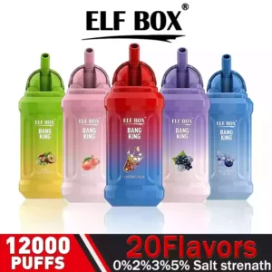 ELF BOX BK12000 Puffs Vape 0%, 2%, 3%, und 5%, Nikotin Langlebigkeit & mehrere Geschmacksrichtungen Auswahl