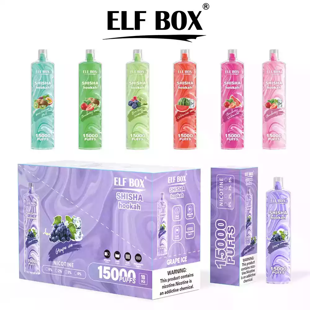 ELF BOX LS15000 Puffs 0% 2% 5% Nicotina Vape desechable de alta capacidad (11) ELF BOX LS15000 Puffs 0% 2% 5% Nicotina Vape desechable de alta capacidad (11)