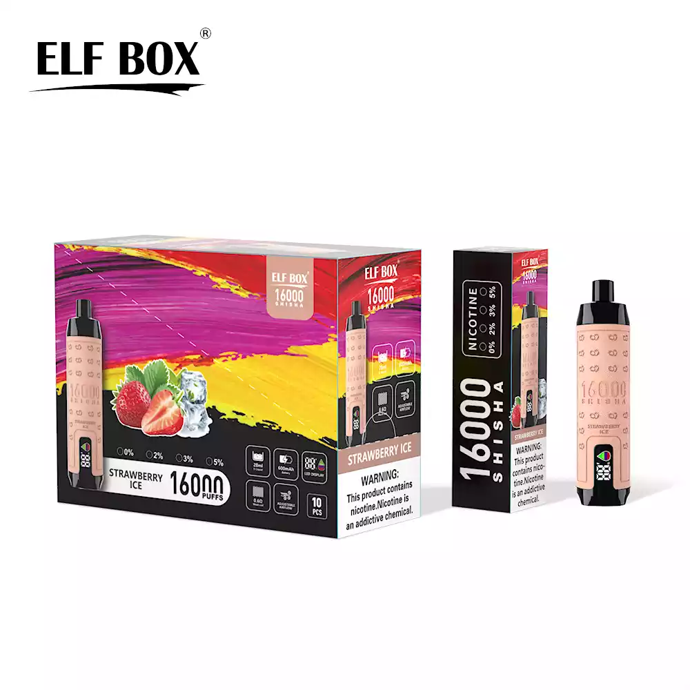 ELF BOX SHISHA 16000 Puffs neue LED-Anzeige Vape elektronische Zigarette Pod (1) ELF BOX SHISHA 16000 Puffs neue LED-Anzeige Vape elektronische Zigarette Pod (1)