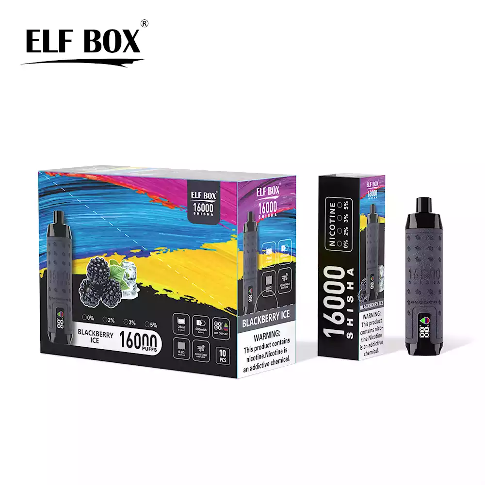 ELF BOX SHISHA 16000 Puffs neue LED-Anzeige Vape elektronische Zigarette Pod (3) ELF BOX SHISHA 16000 Puffs neue LED-Anzeige Vape elektronische Zigarette Pod (3)