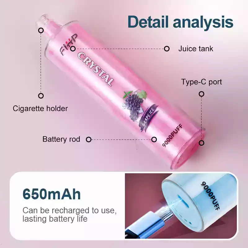 FIHP Crystal 9000 Puffs – High-Capacity Disposable Vape with Rich Flavors (7) FIHP Crystal 9000 Puffs – High-Capacity Disposable Vape with Rich Flavors (7)