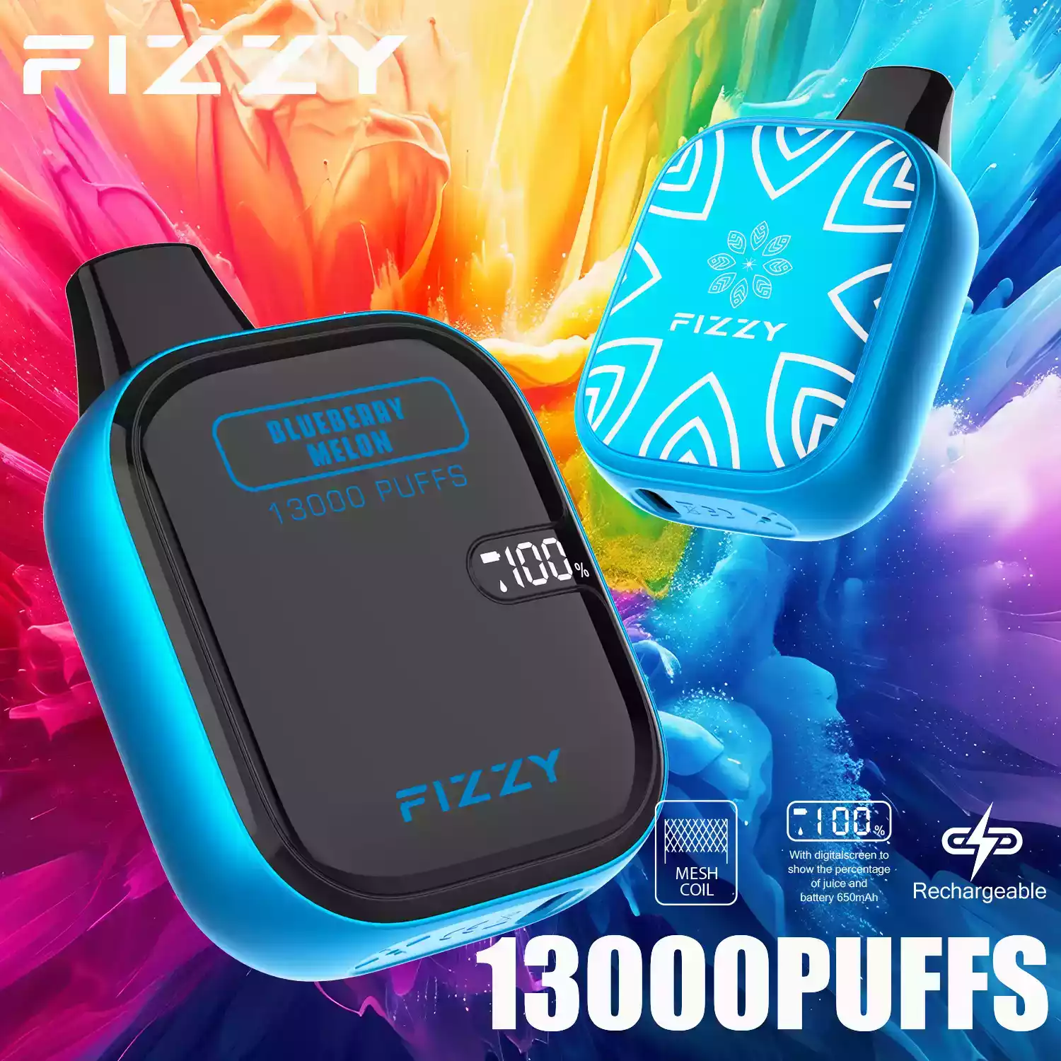 Fizzy Boom 13000 Puffs hohe Kapazität Einweg Vape mit LCD-Display (2) Fizzy Boom 13000 Puffs hohe Kapazität Einweg Vape mit LCD-Display (2)