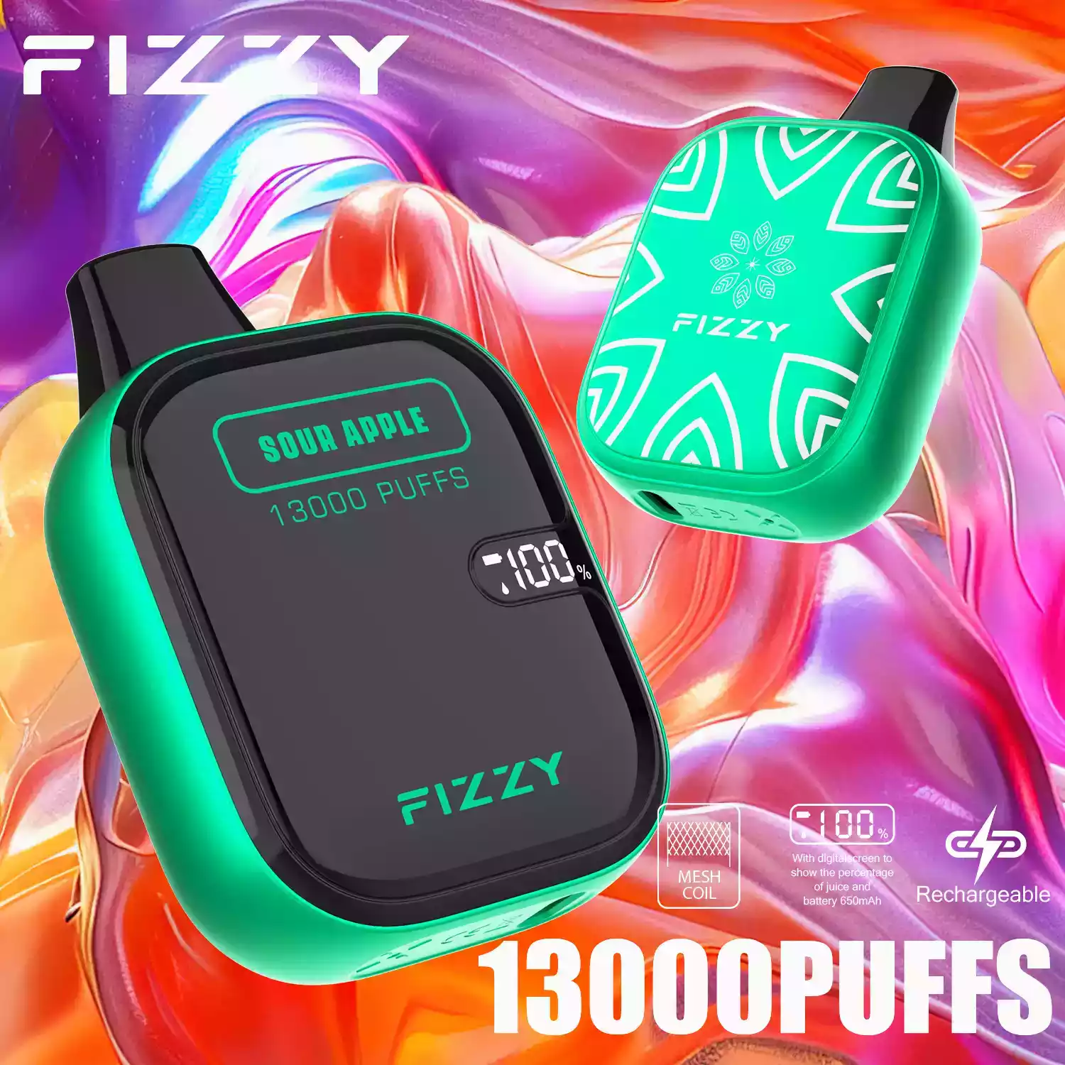 Fizzy Boom 13000 Puffs hohe Kapazität Einweg Vape mit LCD-Display (9) Fizzy Boom 13000 Puffs hohe Kapazität Einweg Vape mit LCD-Display (9)