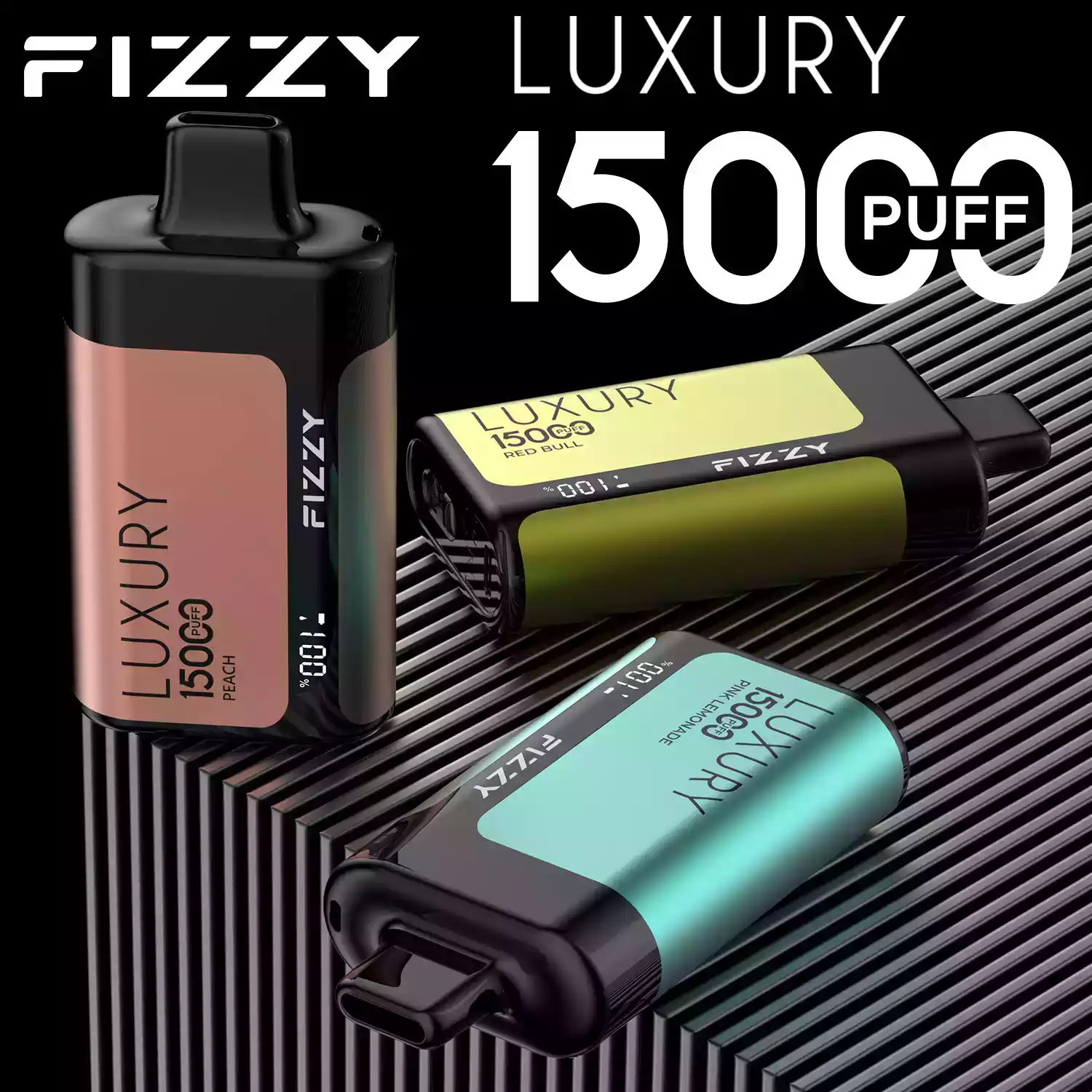 Fizzy Luxury 15000 Puffs Disposable Vape with Mesh Coil and High Nicotine Options 2% 5% in 22ml Prefilled Liquid (14) Fizzy Luxury 15000 Puffs Disposable Vape with Mesh Coil and High Nicotine Options 2% 5% in 22ml Prefilled Liquid (14)