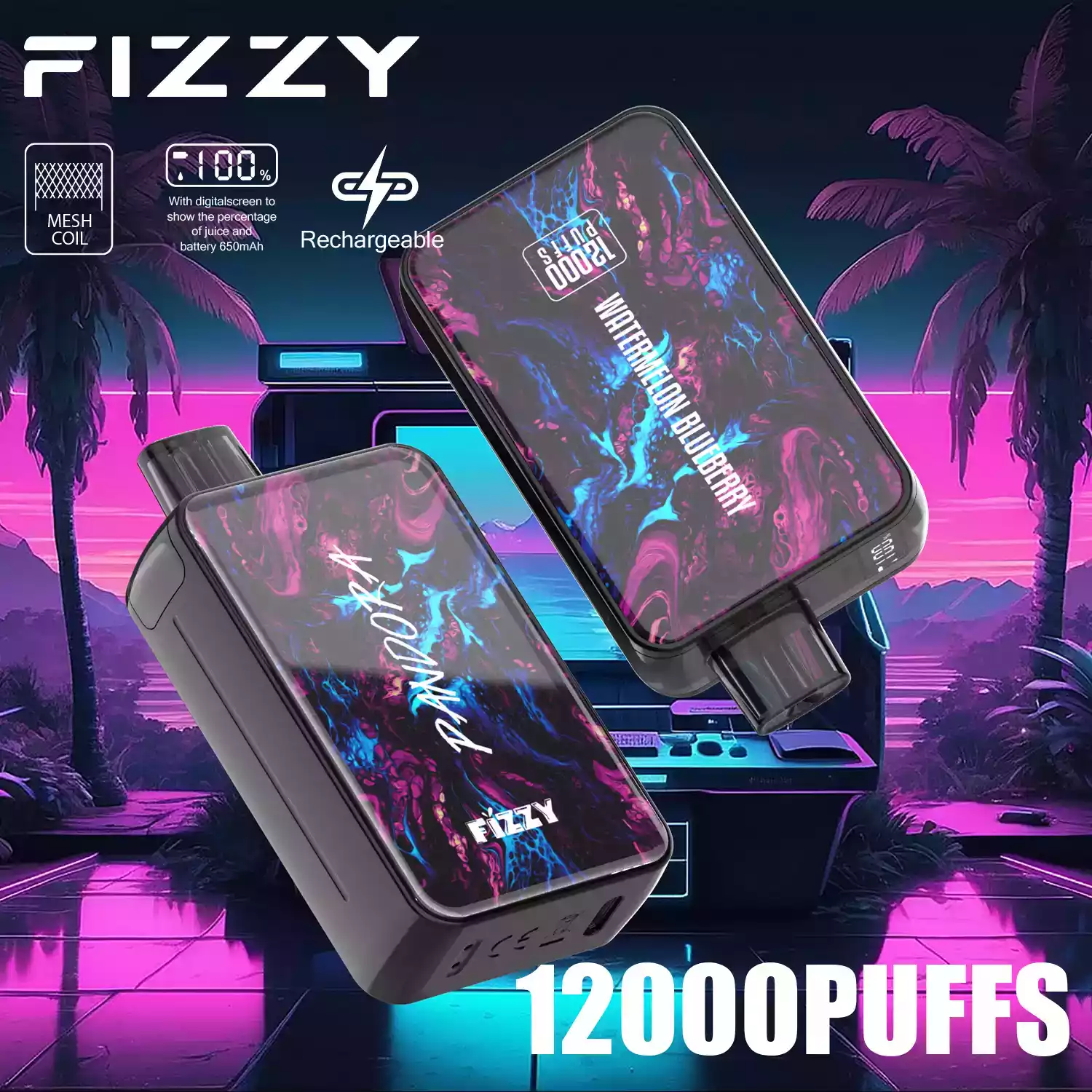 Fizzy Pandora 12000 Puffs Disposable Vape with Smooth Mesh Coil and 20ml Prefilled Liquid (11) Fizzy Pandora 12000 Puffs Disposable Vape with Smooth Mesh Coil and 20ml Prefilled Liquid (11)