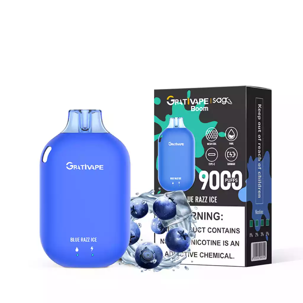 Grativape Boom 9000 Puffs Disposable Vape with Advanced Mesh Coil and 14ml Premium E-liquid (4) Grativape Boom 9000 Puffs Disposable Vape with Advanced Mesh Coil and 14ml Premium E-liquid (4)