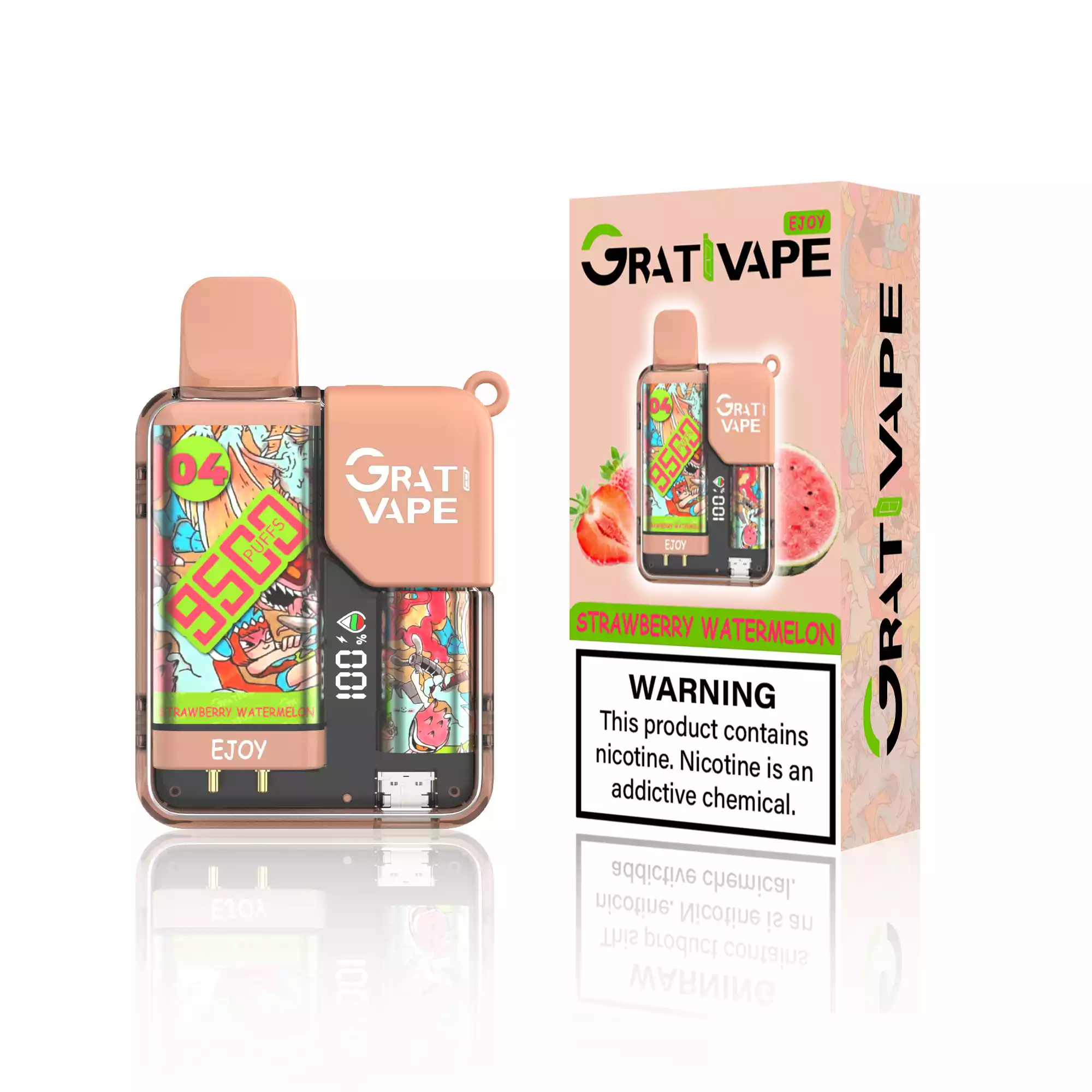 Grativape Ejoy 9500 Puffs Vape 0% 2% 3% 5% Nicotine 30ml Prefilled Liquid with Mesh Coil for Ultimate Flavor (1) Grativape Ejoy 9500 Puffs Vape 0% 2% 3% 5% Nicotine 30ml Prefilled Liquid with Mesh Coil for Ultimate Flavor (1)