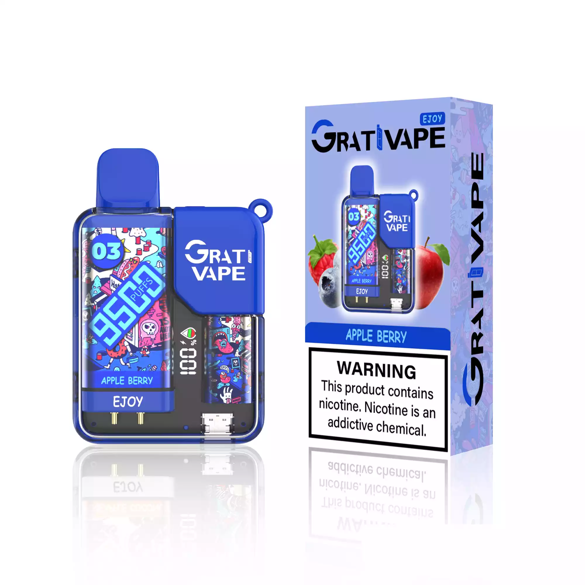 Grativape Ejoy 9500 Puffs Vape 0% 2% 3% 5% Nicotine 30ml Prefilled Liquid with Mesh Coil for Ultimate Flavor (2) Grativape Ejoy 9500 Puffs Vape 0% 2% 3% 5% Nicotine 30ml Prefilled Liquid with Mesh Coil for Ultimate Flavor (2)