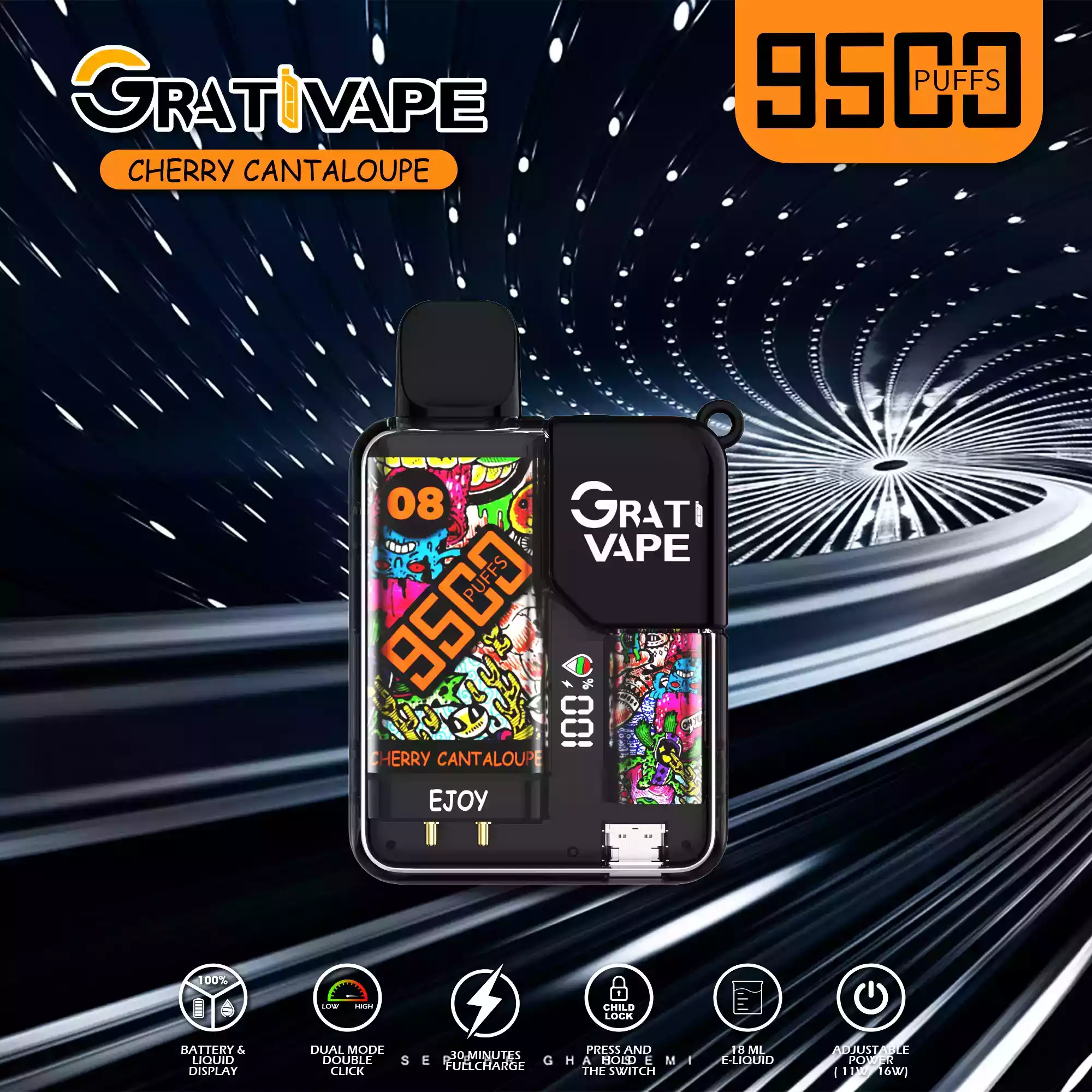 Grativape Ejoy 9500 Puffs Vape 0% 2% 3% 5% Nicotine 30ml Prefilled Liquid with Mesh Coil for Ultimate Flavor (6) Grativape Ejoy 9500 Puffs Vape 0% 2% 3% 5% Nicotine 30ml Prefilled Liquid with Mesh Coil for Ultimate Flavor (6)