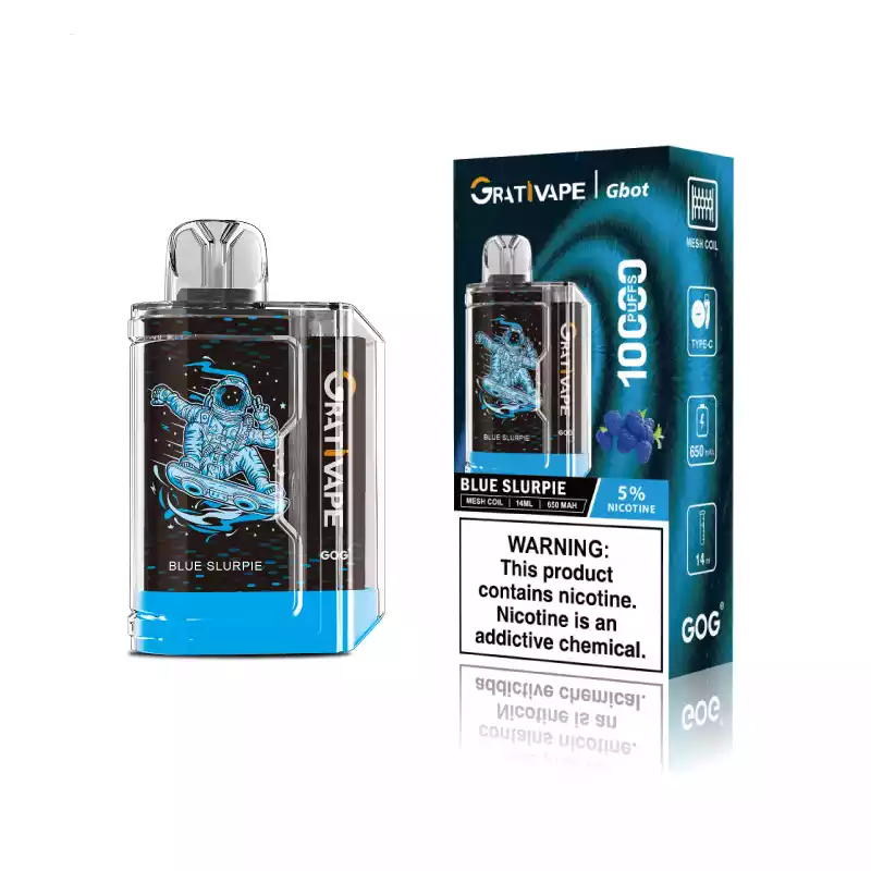 Grativape Gbot 10000 Puffs High-Capacity Disposable Vape with Bold Flavors (1) Grativape Gbot 10000 Puffs High-Capacity Disposable Vape with Bold Flavors (1)