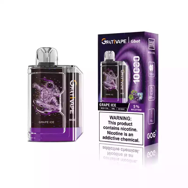 Grativape Gbot 10000 Puffs High-Capacity Disposable Vape with Bold Flavors (4) Grativape Gbot 10000 Puffs High-Capacity Disposable Vape with Bold Flavors (4)