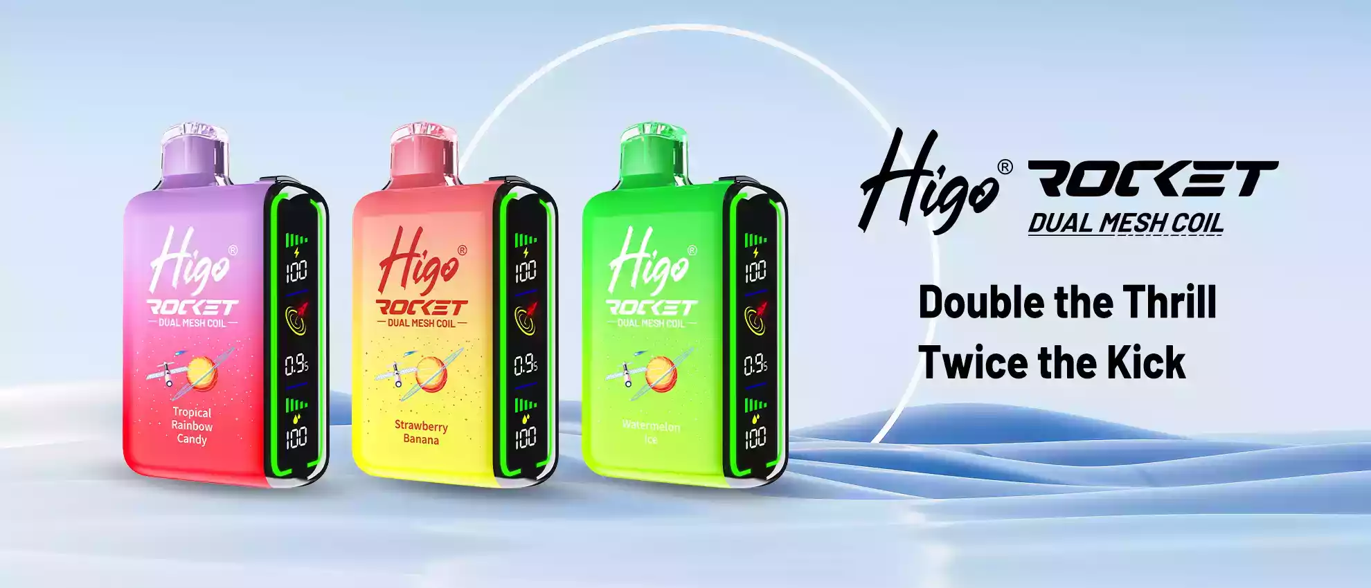 Higo Rocket 20000 Puffs Disposable Vape 2% 5% Nicotine Mesh Coil for Enhanced Vapor Production (5) Higo Rocket 20000 Puffs Disposable Vape 2% 5% Nicotine Mesh Coil for Enhanced Vapor Production (5)