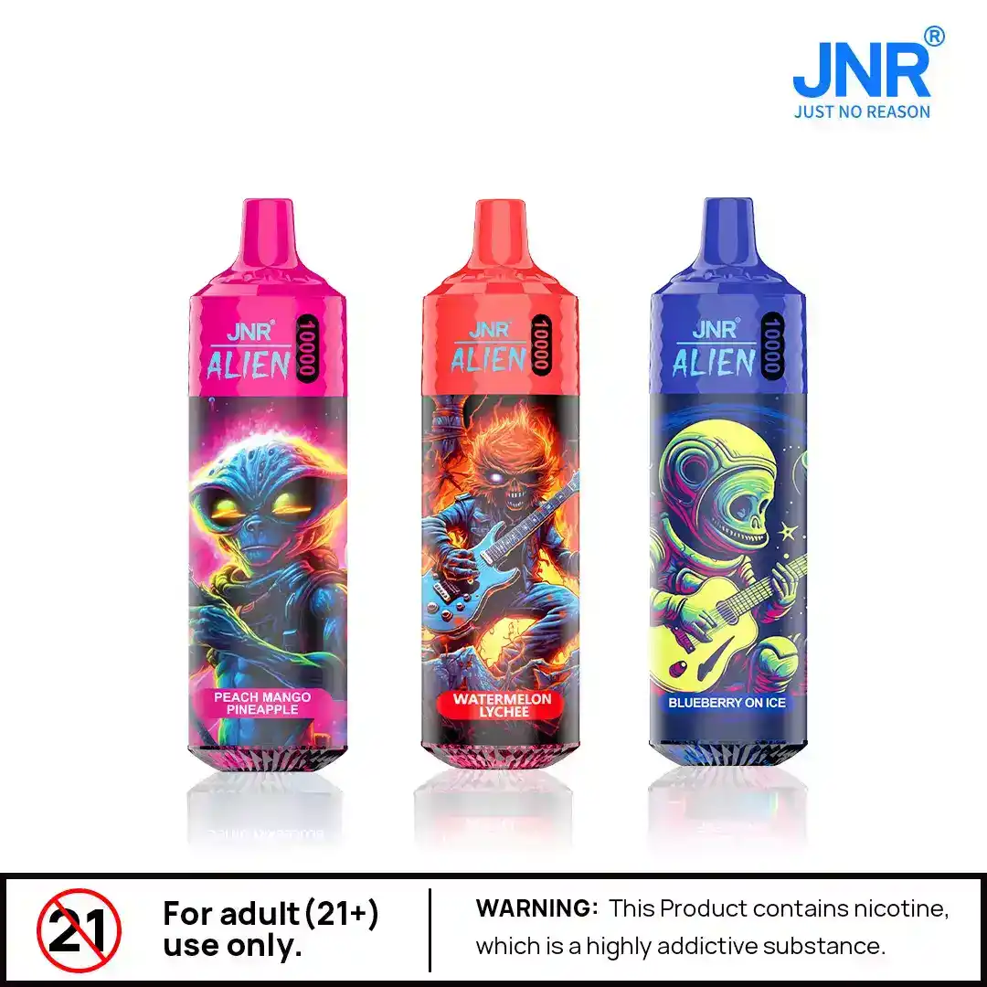 JNR Alien 10000 Puffs Latest Disposable Vape Pen with Mesh Coil and Adjustable Airflow (51) JNR Alien 10000 Puffs Latest Disposable Vape Pen with Mesh Coil and Adjustable Airflow (51)