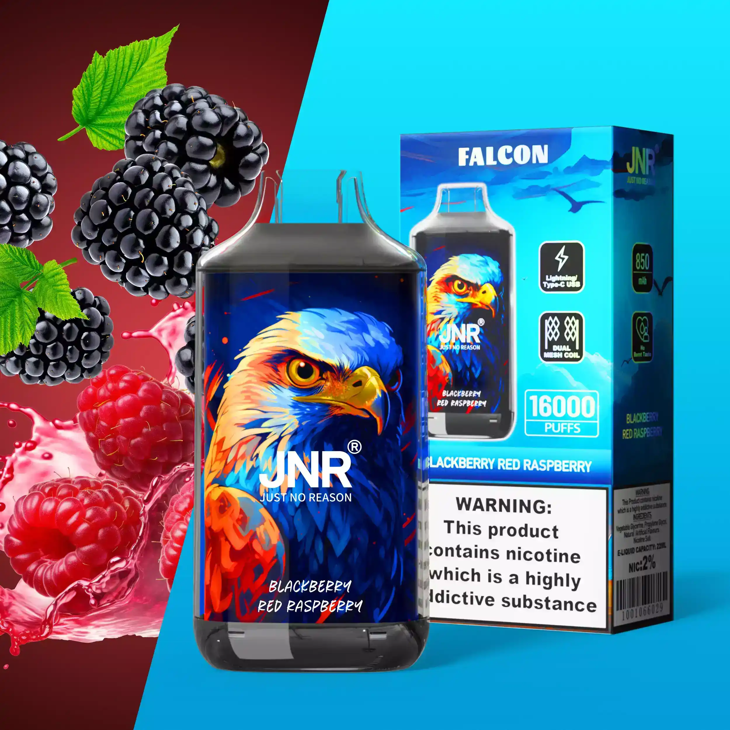 JNR Falcon 16000 Puffs 0% 2% 5% Nicotina Vape Desechable (22) JNR Falcon 16000 Puffs 0% 2% 5% Nicotina Vape Desechable (22)