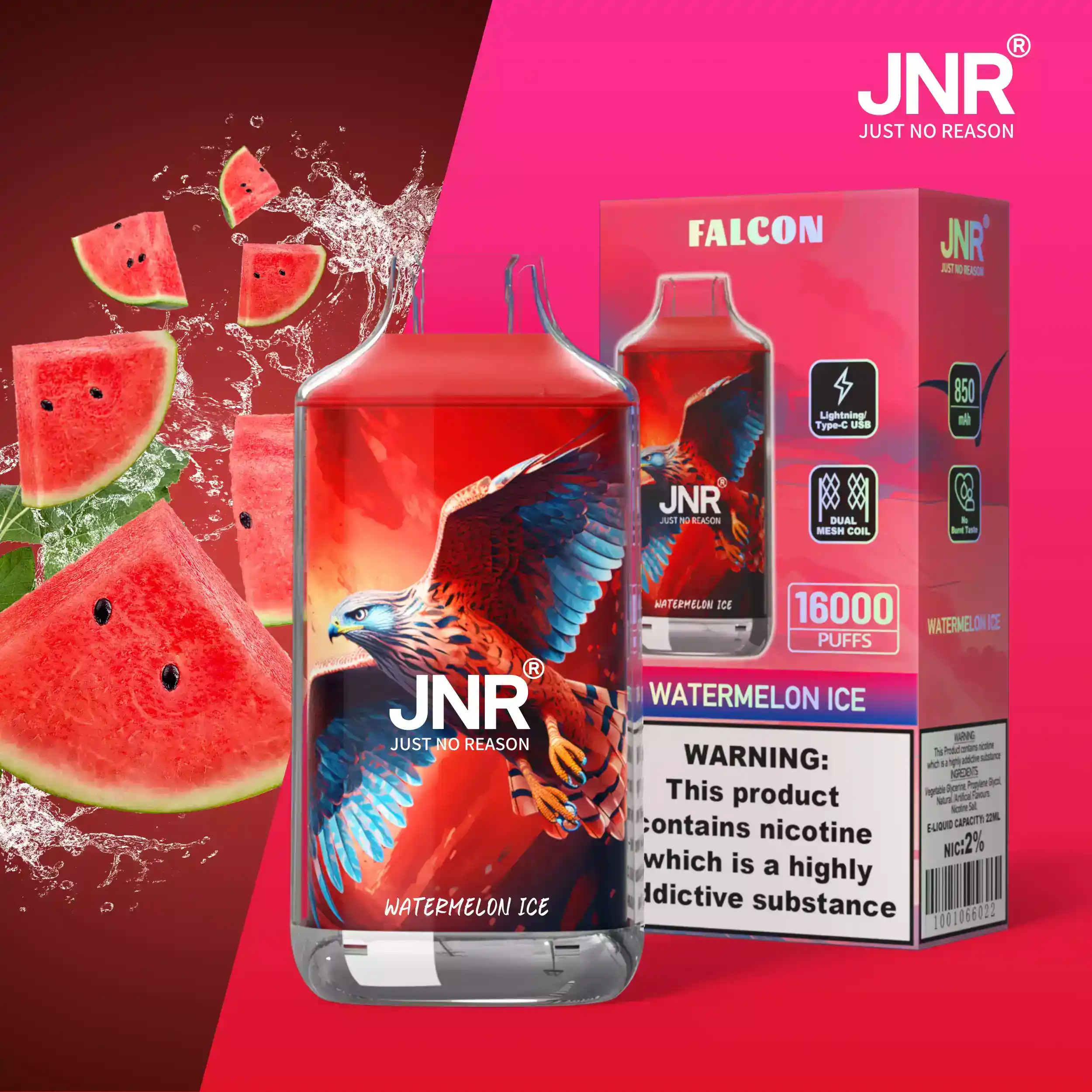 JNR Falcon 16000 Puffs 0% 2% 5% Nicotina Vape Desechable (27) JNR Falcon 16000 Puffs 0% 2% 5% Nicotina Vape Desechable (27)