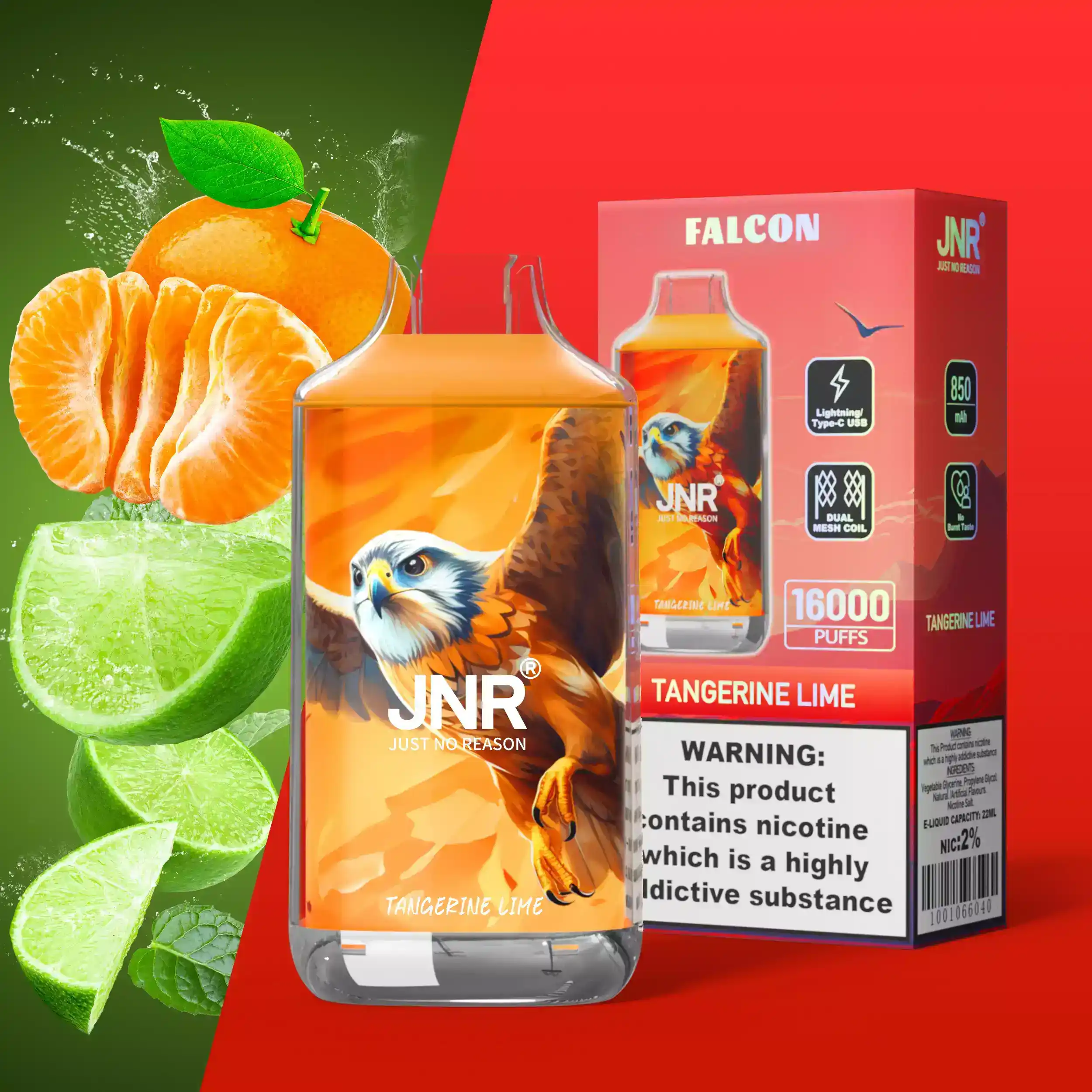 JNR Falcon 16000 Puffs 0% 2% 5% Nicotina Vape Desechable (29) JNR Falcon 16000 Puffs 0% 2% 5% Nicotina Vape Desechable (29)