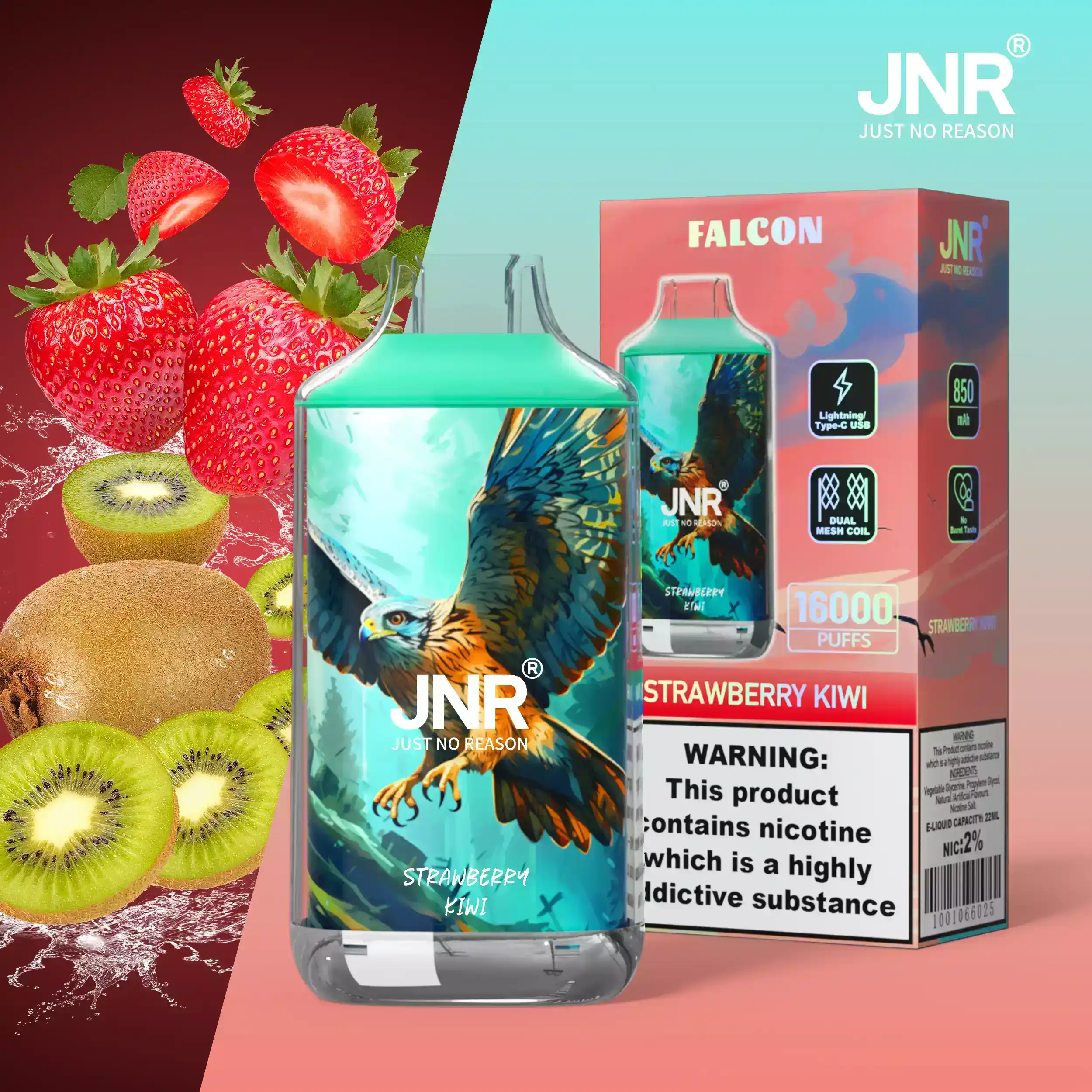 JNR Falcon 16000 Puffs 0% 2% 5% Nicotina Vape Desechable (32) JNR Falcon 16000 Puffs 0% 2% 5% Nicotina Vape Desechable (32)