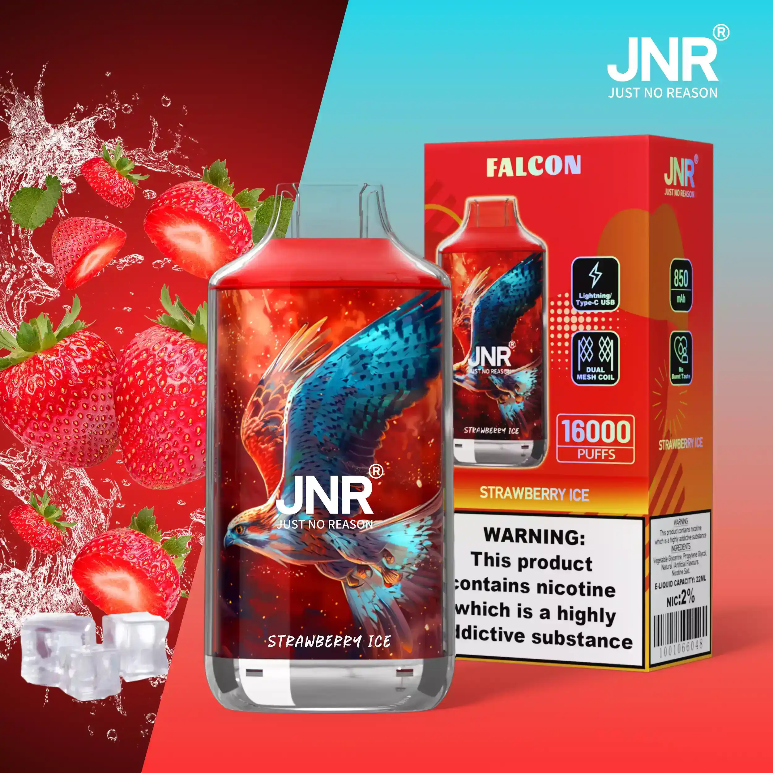 JNR Falcon 16000 Puffs 0% 2% 5% Nicotina Vape Desechable (33) JNR Falcon 16000 Puffs 0% 2% 5% Nicotina Vape Desechable (33)