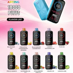 MRVI Arting 18000 soffi 2% 5% Nicotina, doppia bobina a rete Penna da Vape usa e getta