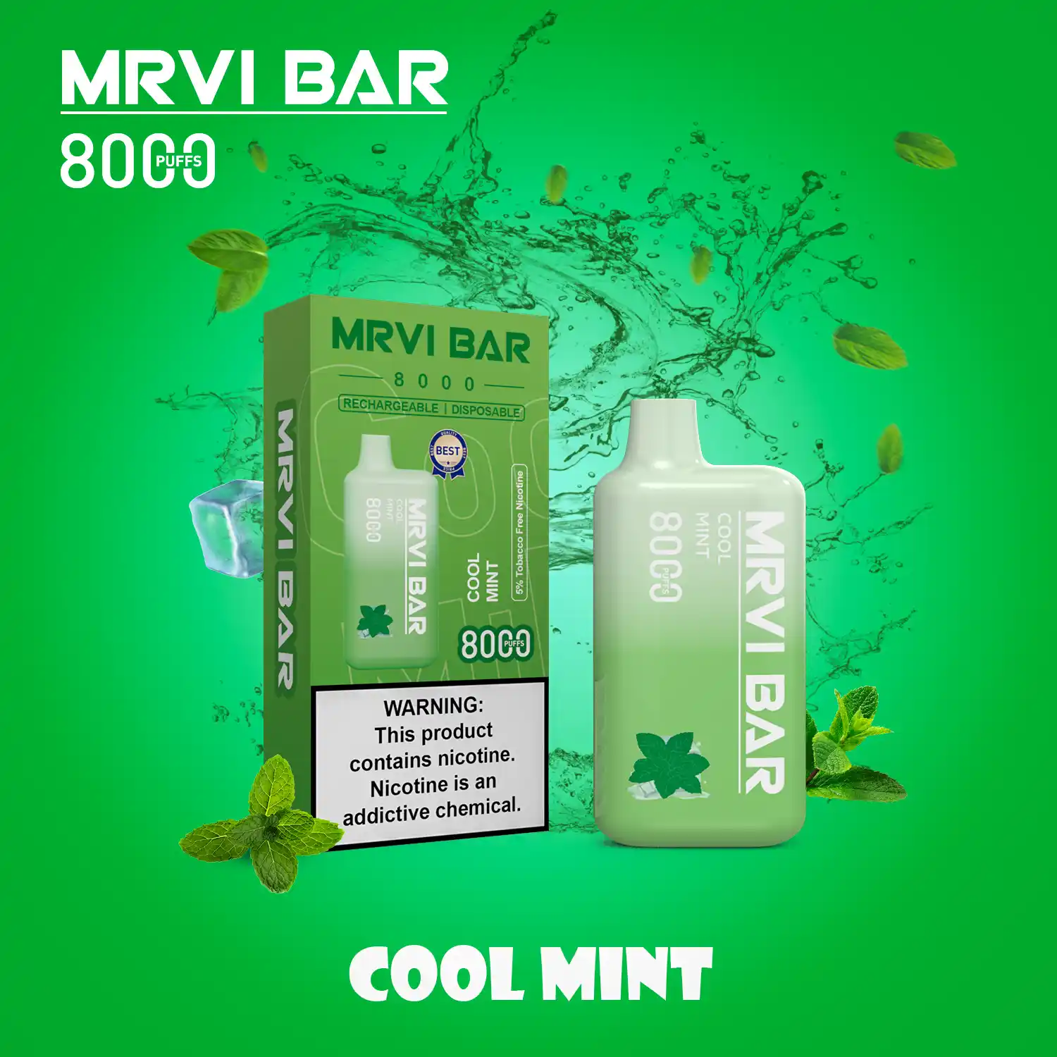 MRVI BAR 8000 Puffs 2%, 3%, 5% Nicotine, Rechargeable Disposable Vape Pen (1) MRVI BAR 8000 Puffs 2%, 3%, 5% Nicotine, Rechargeable Disposable Vape Pen (1)