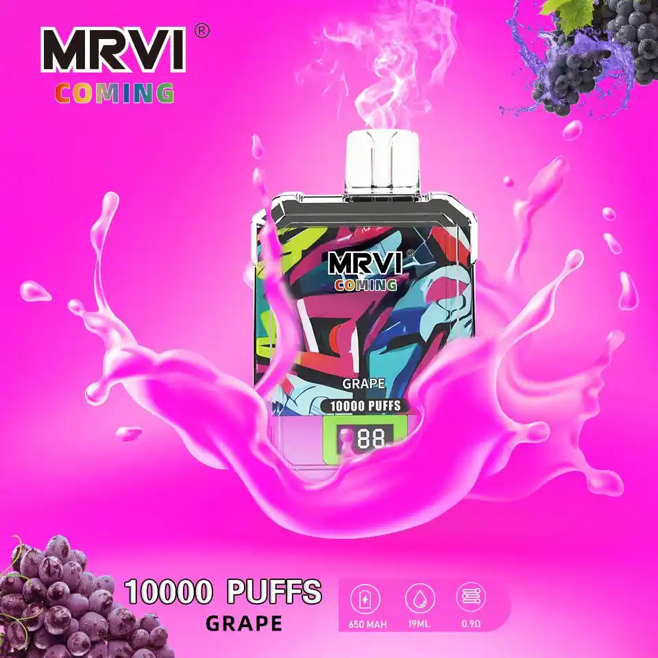 MRVI COMING 10000 Puffs 2%, 3%, 5% Nicotine, Mesh Coil Disposable Vape Pen (9) MRVI COMING 10000 Puffs 2%, 3%, 5% Nicotine, Mesh Coil Disposable Vape Pen (9)