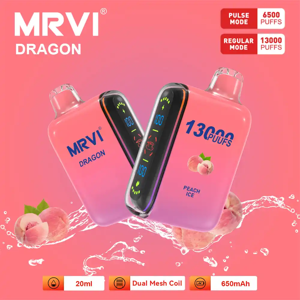 MRVI DRAGON 13000 Puffs 2%, 5% Nicotine, Dual Mesh Coil Disposable Vape Pen (2) MRVI DRAGON 13000 Puffs 2%, 5% Nicotine, Dual Mesh Coil Disposable Vape Pen (2)
