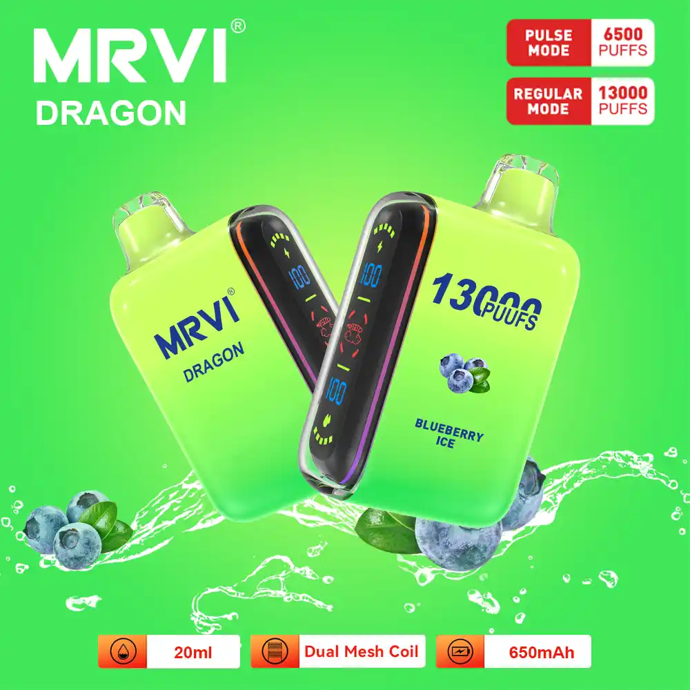 MRVI DRAGON 13000 Puffs 2%, 5% Nicotine, Dual Mesh Coil Disposable Vape Pen (7) MRVI DRAGON 13000 Puffs 2%, 5% Nicotine, Dual Mesh Coil Disposable Vape Pen (7)