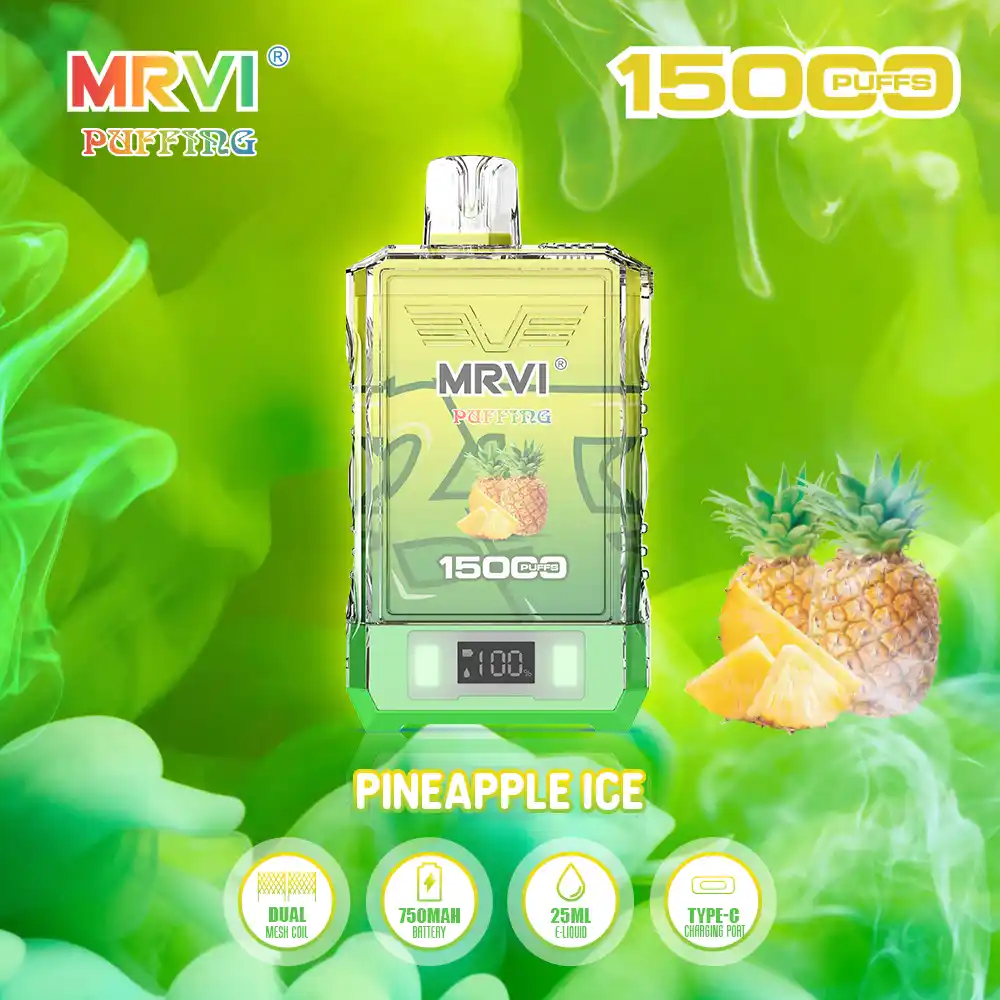 MRVI PUFFING 15000 Puffs Dual Mesh Coil, E-Liquid & Power Screen Display Disposable Vape Pen (2) MRVI PUFFING 15000 Puffs Dual Mesh Coil, E-Liquid & Power Screen Display Disposable Vape Pen (2)