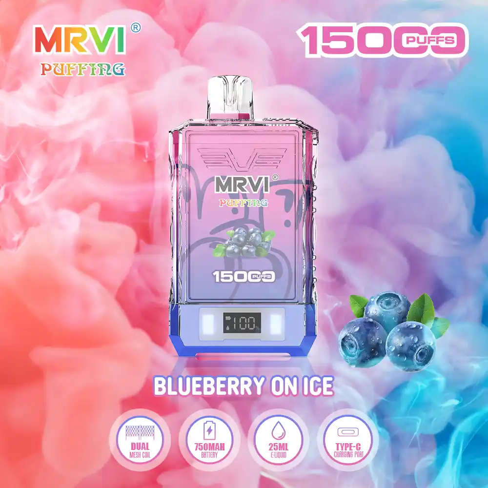 MRVI PUFFING 15000 Puffs Dual Mesh Coil, E-Liquid & Power Screen Display Disposable Vape Pen (4) MRVI PUFFING 15000 Puffs Dual Mesh Coil, E-Liquid & Power Screen Display Disposable Vape Pen (4)