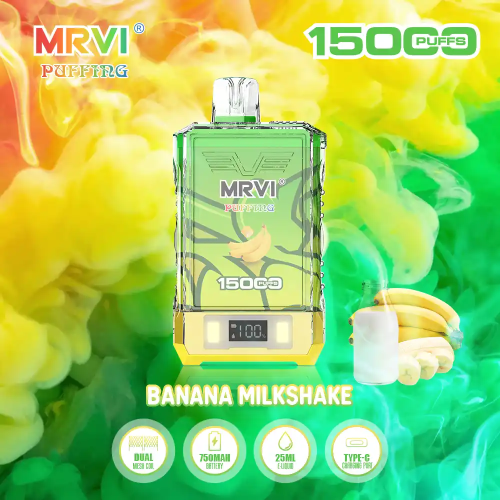 MRVI PUFFING 15000 Puffs Dual Mesh Coil, E-Liquid & Power Screen Display Disposable Vape Pen (5) MRVI PUFFING 15000 Puffs Dual Mesh Coil, E-Liquid & Power Screen Display Disposable Vape Pen (5)