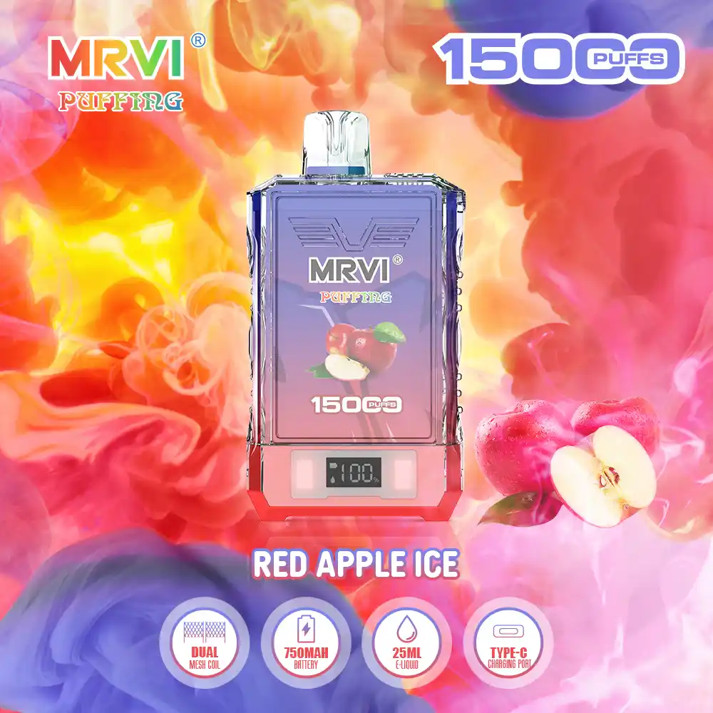MRVI PUFFING 15000 Puffs Dual Mesh Coil, E-Liquid & Power Screen Display Disposable Vape Pen (8) MRVI PUFFING 15000 Puffs Dual Mesh Coil, E-Liquid & Power Screen Display Disposable Vape Pen (8)