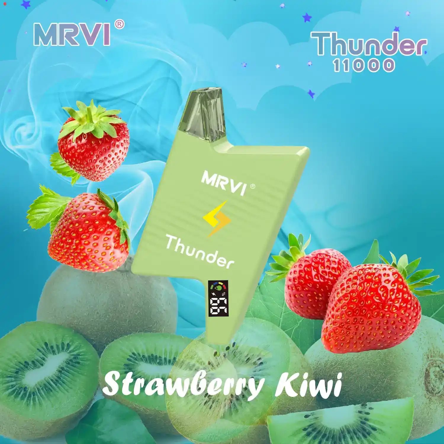 MRVI THUNDER 11000 Puffs With E-Liquid & Power Screen Display Disposable Vape Pen (1) MRVI THUNDER 11000 Puffs With E-Liquid & Power Screen Display Disposable Vape Pen (1)