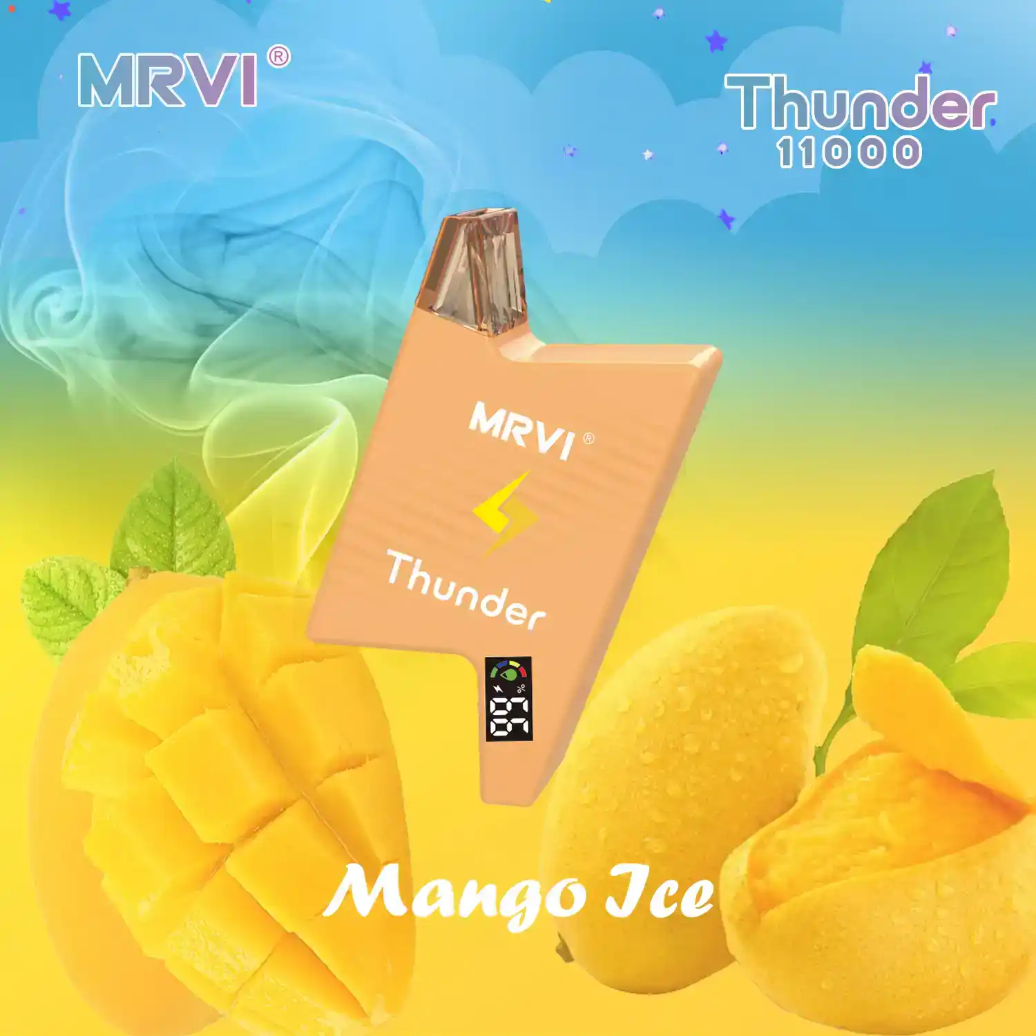 MRVI THUNDER 11000 Puffs With E-Liquid & Power Screen Display Disposable Vape Pen (2) MRVI THUNDER 11000 Puffs With E-Liquid & Power Screen Display Disposable Vape Pen (2)