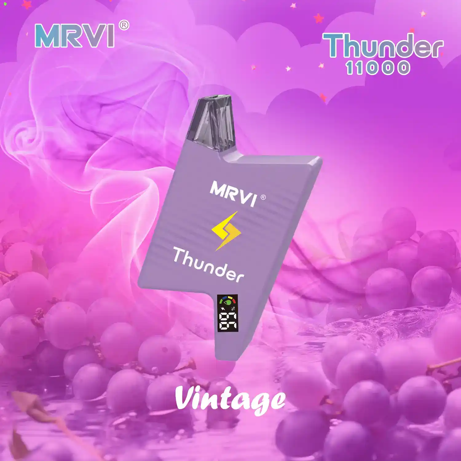 MRVI THUNDER 11000 Puffs With E-Liquid & Power Screen Display Disposable Vape Pen (4) MRVI THUNDER 11000 Puffs With E-Liquid & Power Screen Display Disposable Vape Pen (4)
