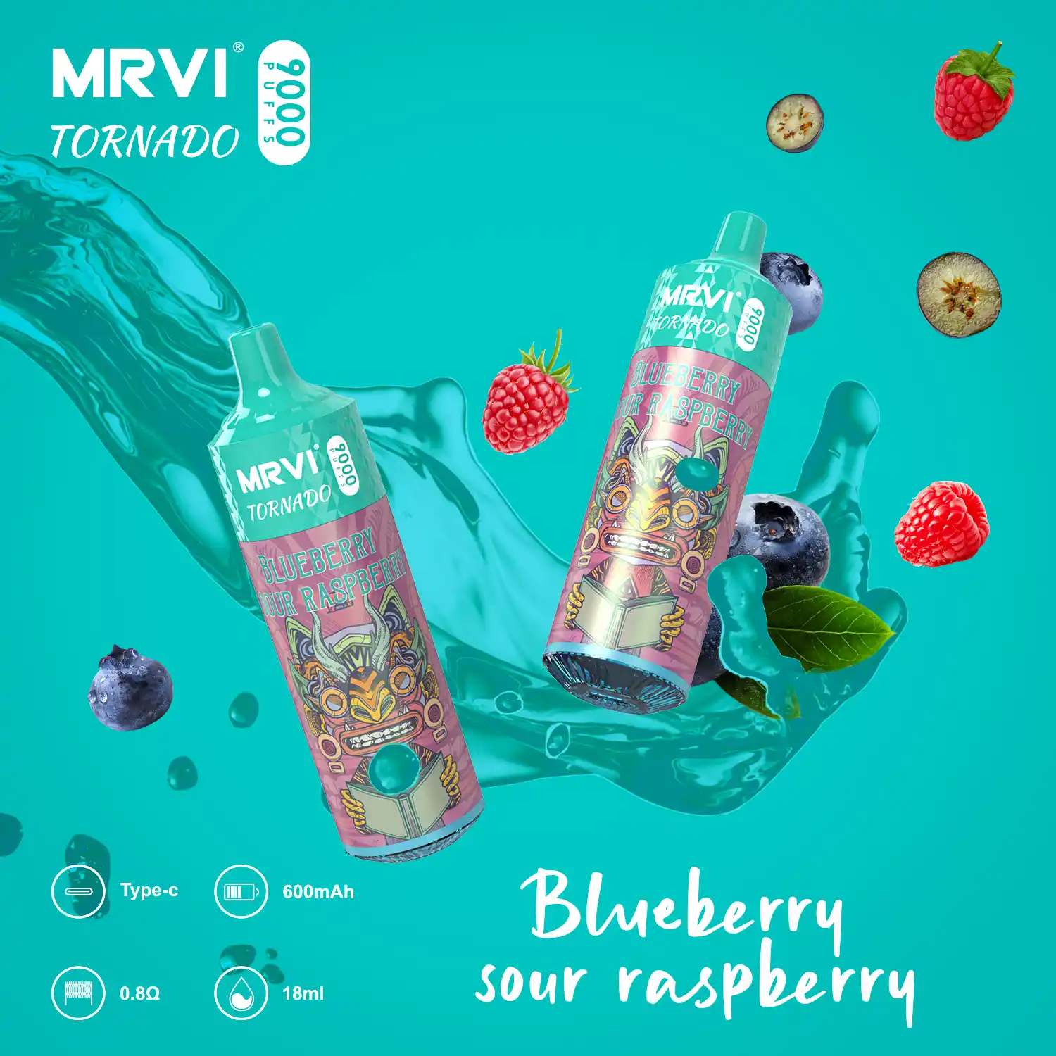 MRVI TORNADO 9000 Puffs 2%, 3%, 5% Nicotine, Mesh Coil Disposable Vape Pen (4) MRVI TORNADO 9000 Puffs 2%, 3%, 5% Nicotine, Mesh Coil Disposable Vape Pen (4)