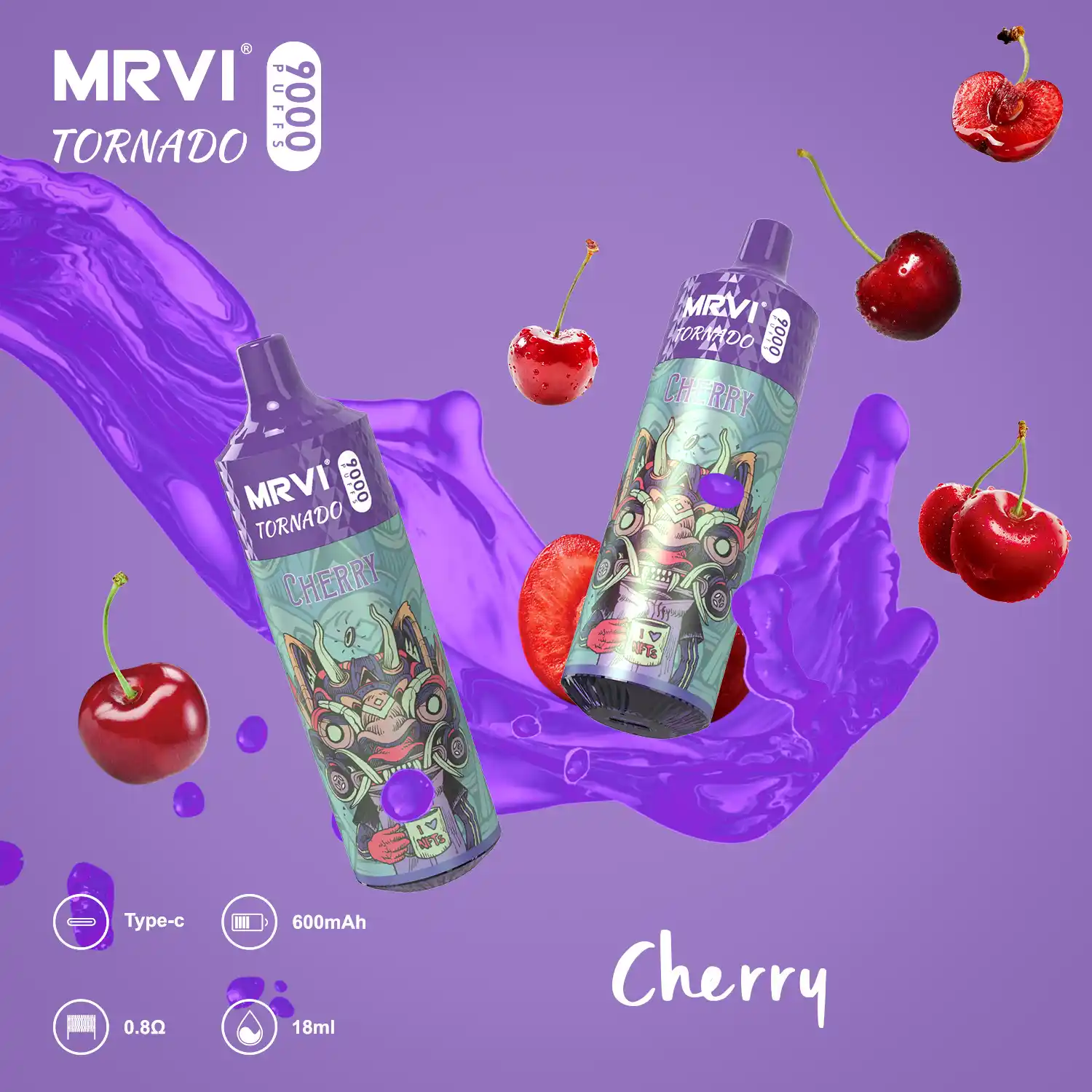 MRVI TORNADO 9000 Puffs 2%, 3%, 5% Nicotine, Mesh Coil Disposable Vape Pen (6) MRVI TORNADO 9000 Puffs 2%, 3%, 5% Nicotine, Mesh Coil Disposable Vape Pen (6)