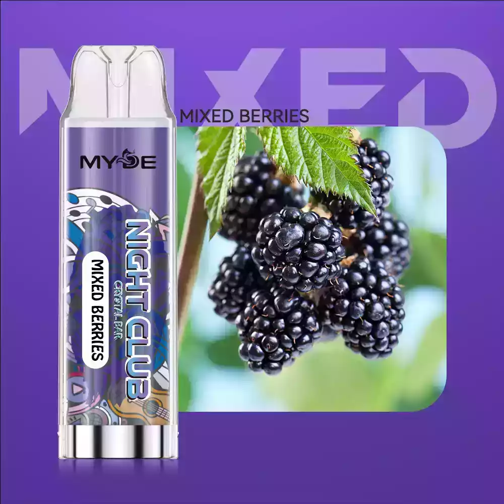 MYDE NIGHT CLUB 600 Puffs Disposable Vape 0% 2% Nicotine with Mesh Coil for Enhanced Vapor Production (6) MYDE NIGHT CLUB 600 Puffs Disposable Vape 0% 2% Nicotine with Mesh Coil for Enhanced Vapor Production (6)