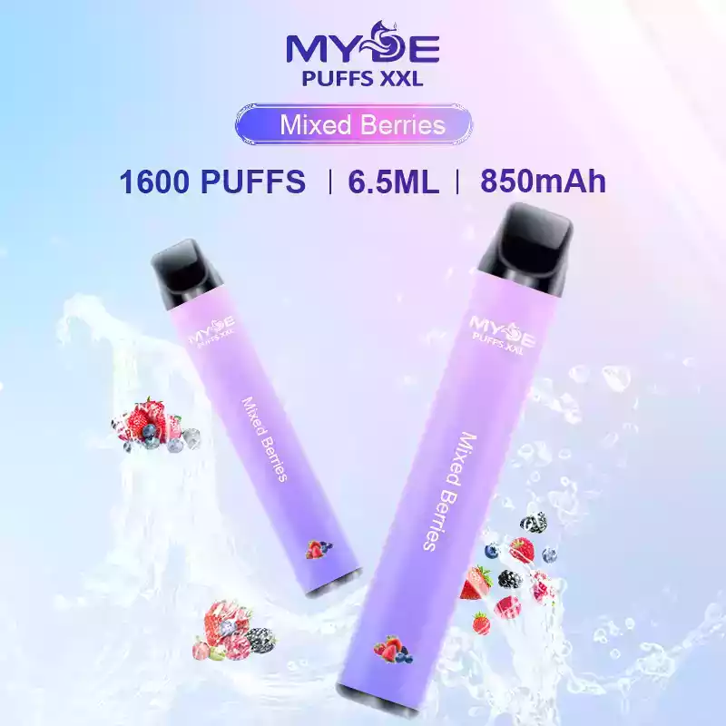 MYDE PUFFS XXL 1600 Puffs Disposable Vape – Long-Lasting Flavor with Ultimate Portability (2) MYDE PUFFS XXL 1600 Puffs Disposable Vape – Long-Lasting Flavor with Ultimate Portability (2)