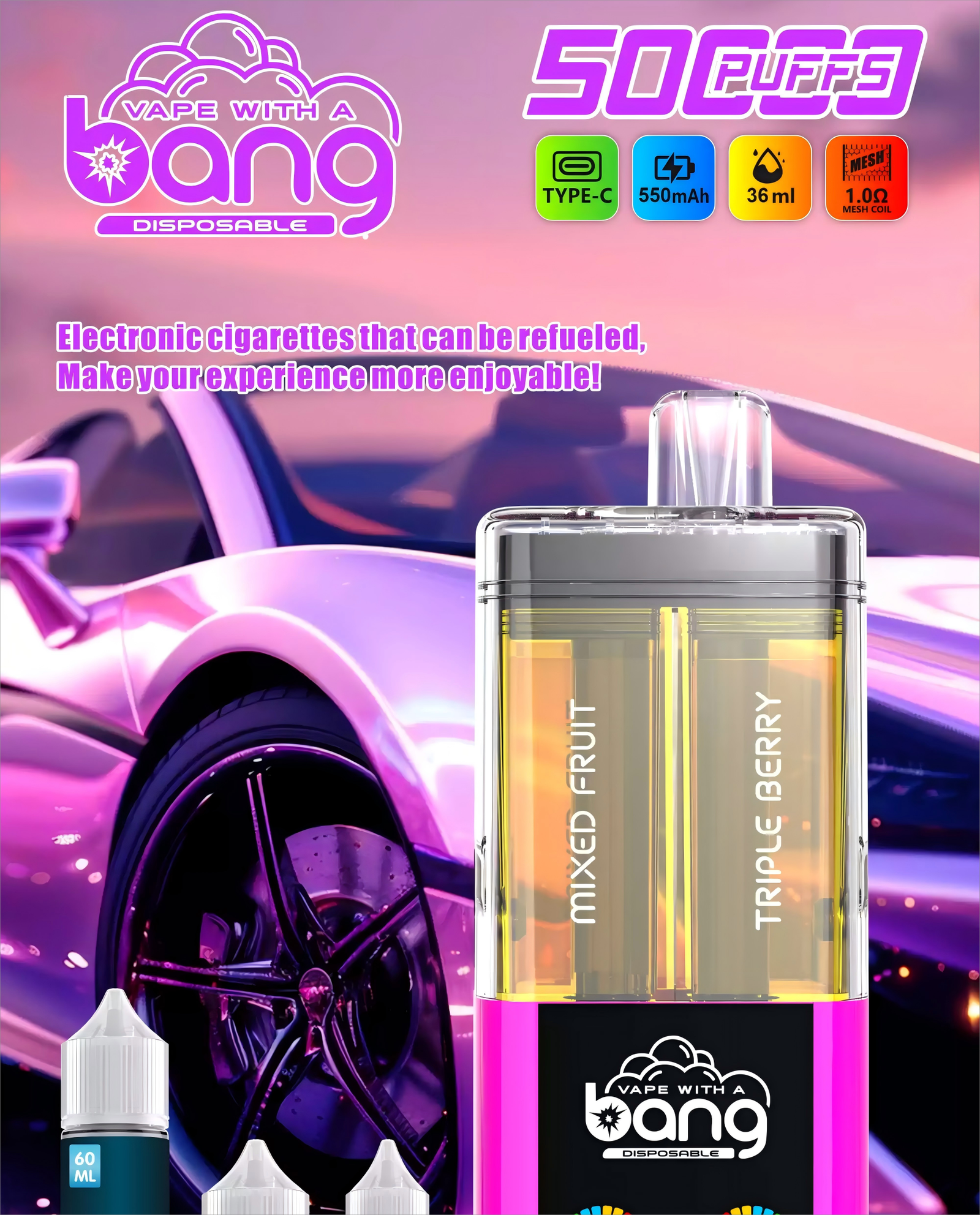 New Products BANG 12 Flavors B50K 0% 2% 5% Nicotine Disposable Vape 36ml Prefilled (5)(1)(1) New Products BANG 12 Flavors B50K 0% 2% 5% Nicotine Disposable Vape 36ml Prefilled (5)(1)(1)