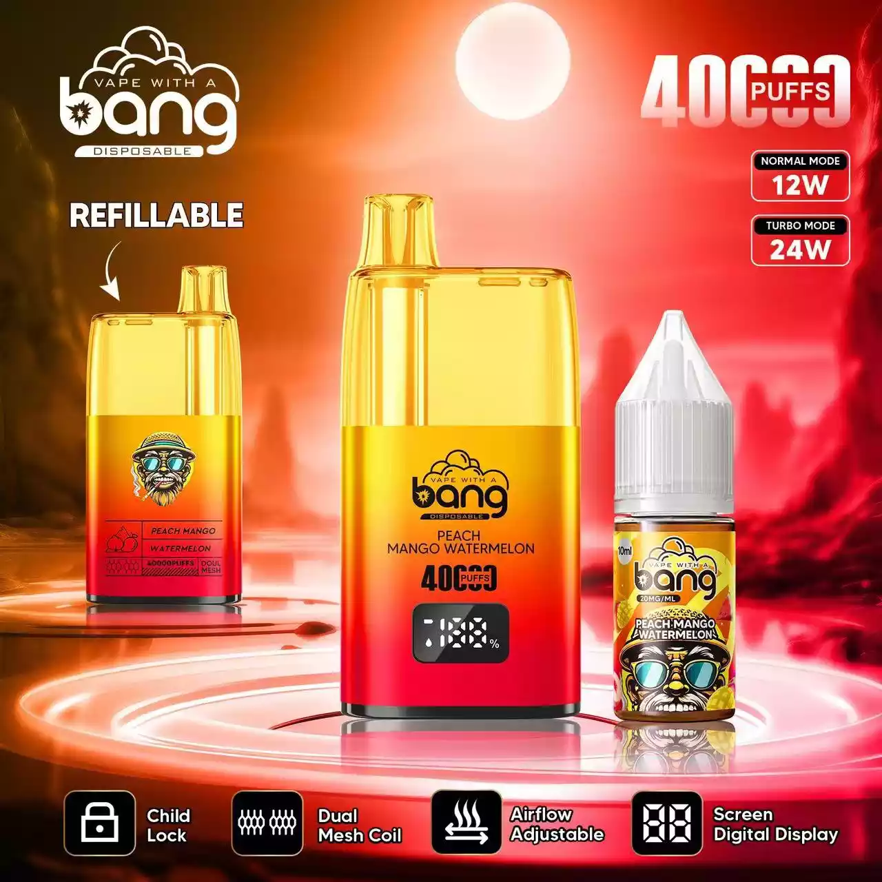 New Products BANG 40K B40S 0% 2% 3% 5% Nicotine 36ml Prefilled A Stellar Vaping Experience (12) New Products BANG 40K B40S 0% 2% 3% 5% Nicotine 36ml Prefilled A Stellar Vaping Experience (12)