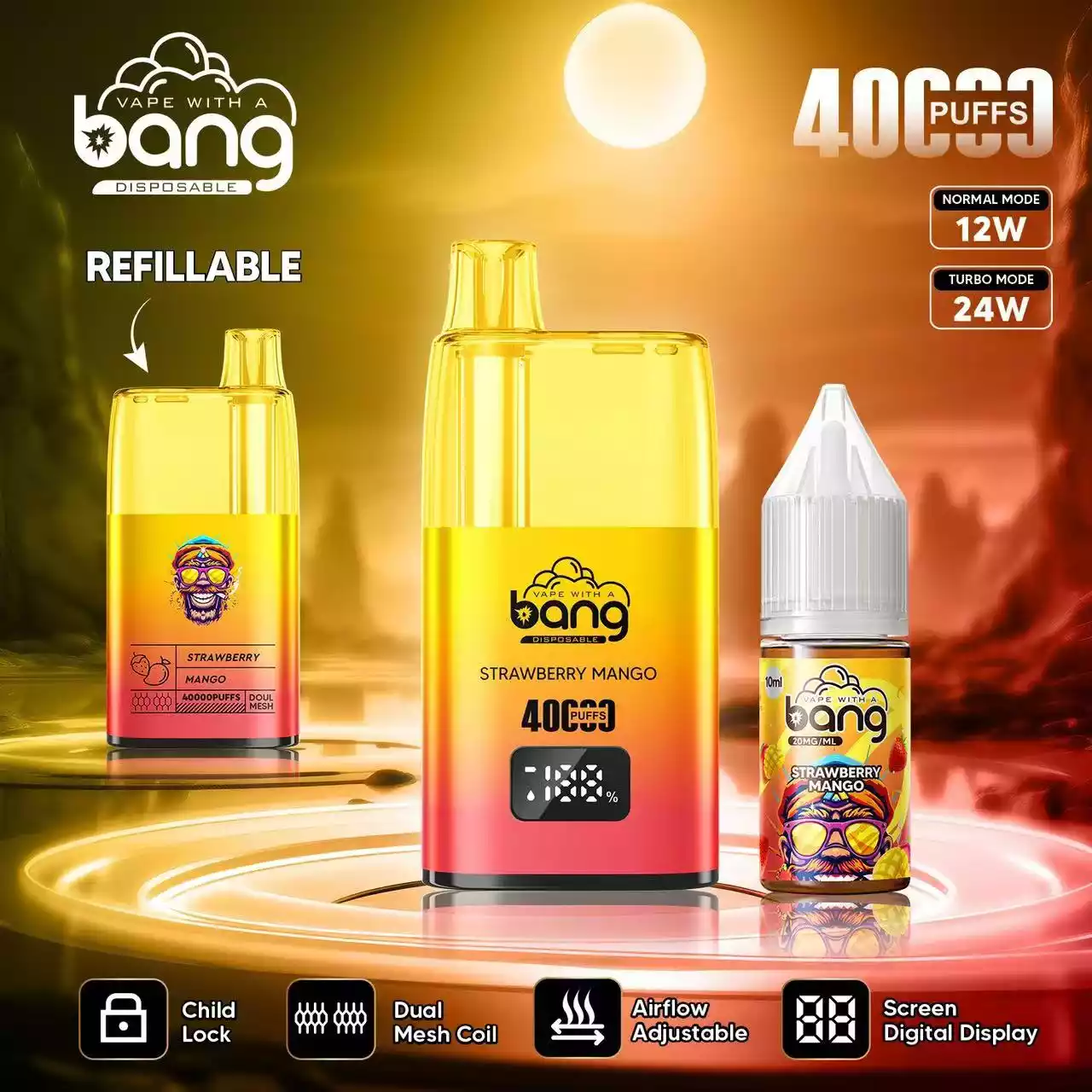 New Products BANG 40K B40S 0% 2% 3% 5% Nicotine 36ml Prefilled A Stellar Vaping Experience (4) New Products BANG 40K B40S 0% 2% 3% 5% Nicotine 36ml Prefilled A Stellar Vaping Experience (4)