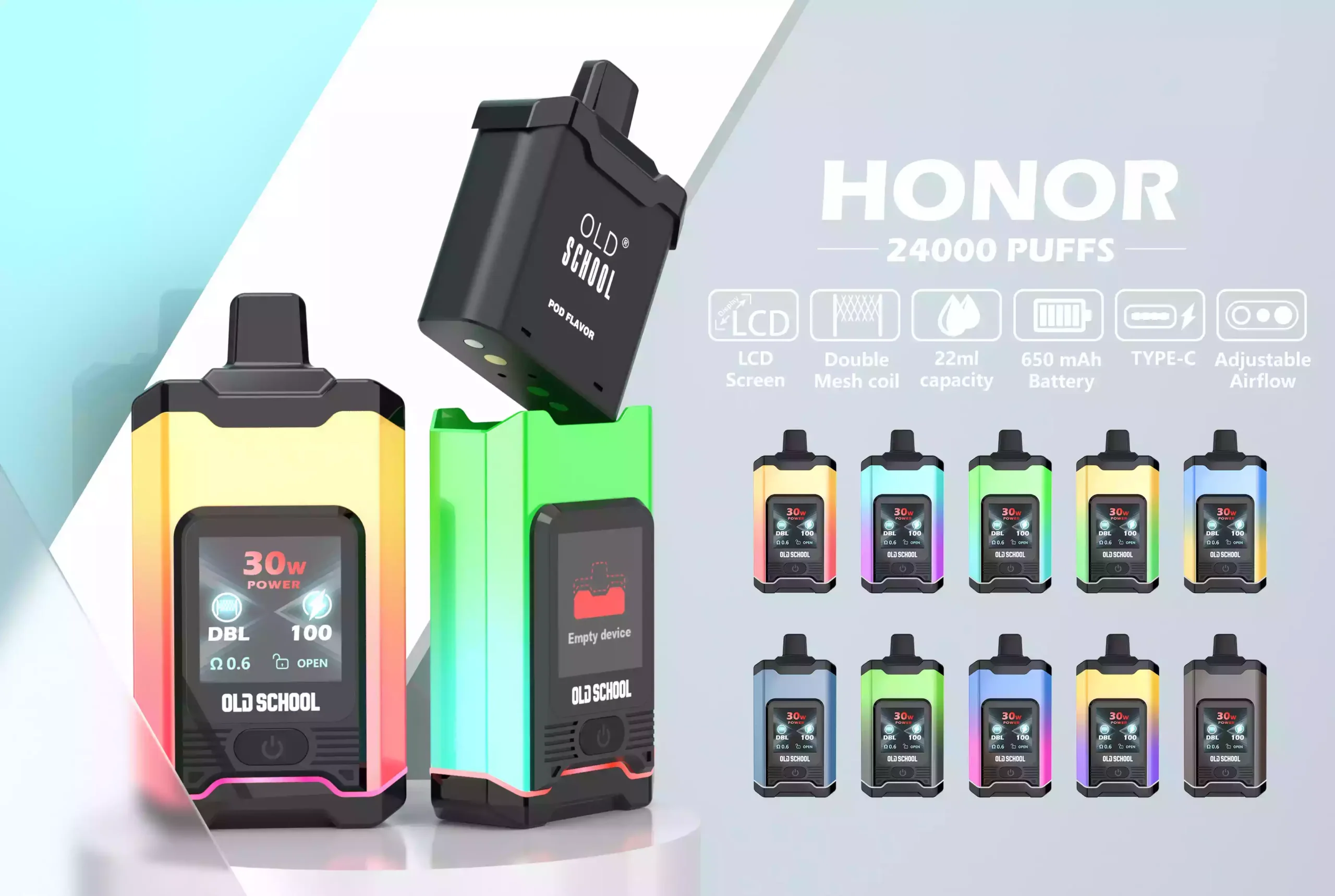 OLD SCHOOL HONOR 24000 PUFFS Disposable Vape – High-Capacity & Rich Flavors (6) OLD SCHOOL HONOR 24000 PUFFS Disposable Vape – High-Capacity & Rich Flavors (6)