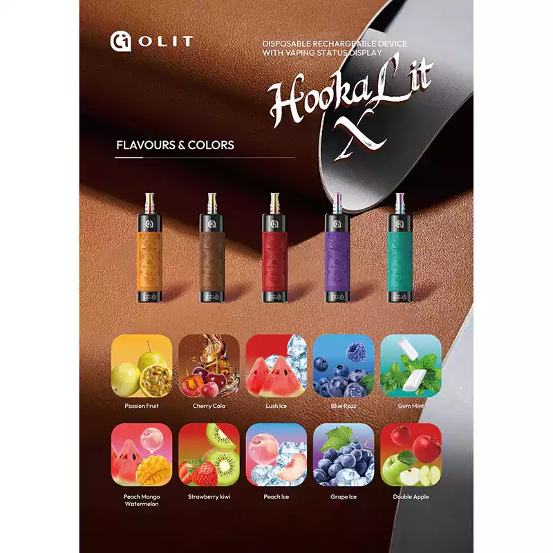 OLIT HOOKALIT X 20000 Puffs Disposable Vape 2% Nicotine with 22ml E-Liquid for a Smooth Vaping Experience (1) OLIT HOOKALIT X 20000 Puffs Disposable Vape 2% Nicotine with 22ml E-Liquid for a Smooth Vaping Experience (1)