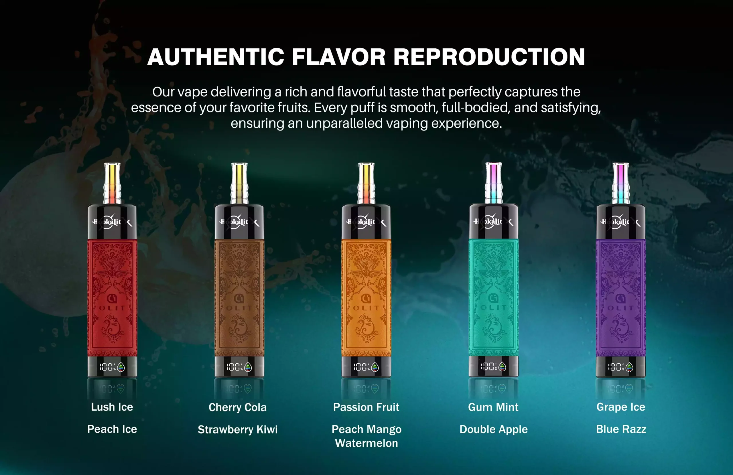 OLIT HOOKALIT X 20000 Puffs Disposable Vape 2% Nicotine with 22ml E-Liquid for a Smooth Vaping Experience (4) OLIT HOOKALIT X 20000 Puffs Disposable Vape 2% Nicotine with 22ml E-Liquid for a Smooth Vaping Experience (4)
