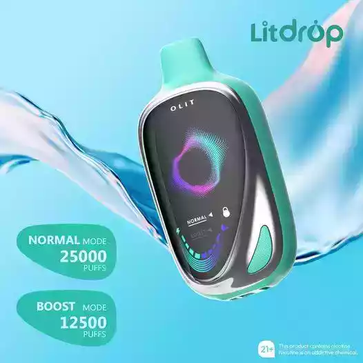 OLIT LIT DROP 25000 Puffs Disposable Vape 0.35% Nicotine – 25ml E-Liquid for a Smooth Vaping Experience (3) OLIT LIT DROP 25000 Puffs Disposable Vape 0.35% Nicotine – 25ml E-Liquid for a Smooth Vaping Experience (3)