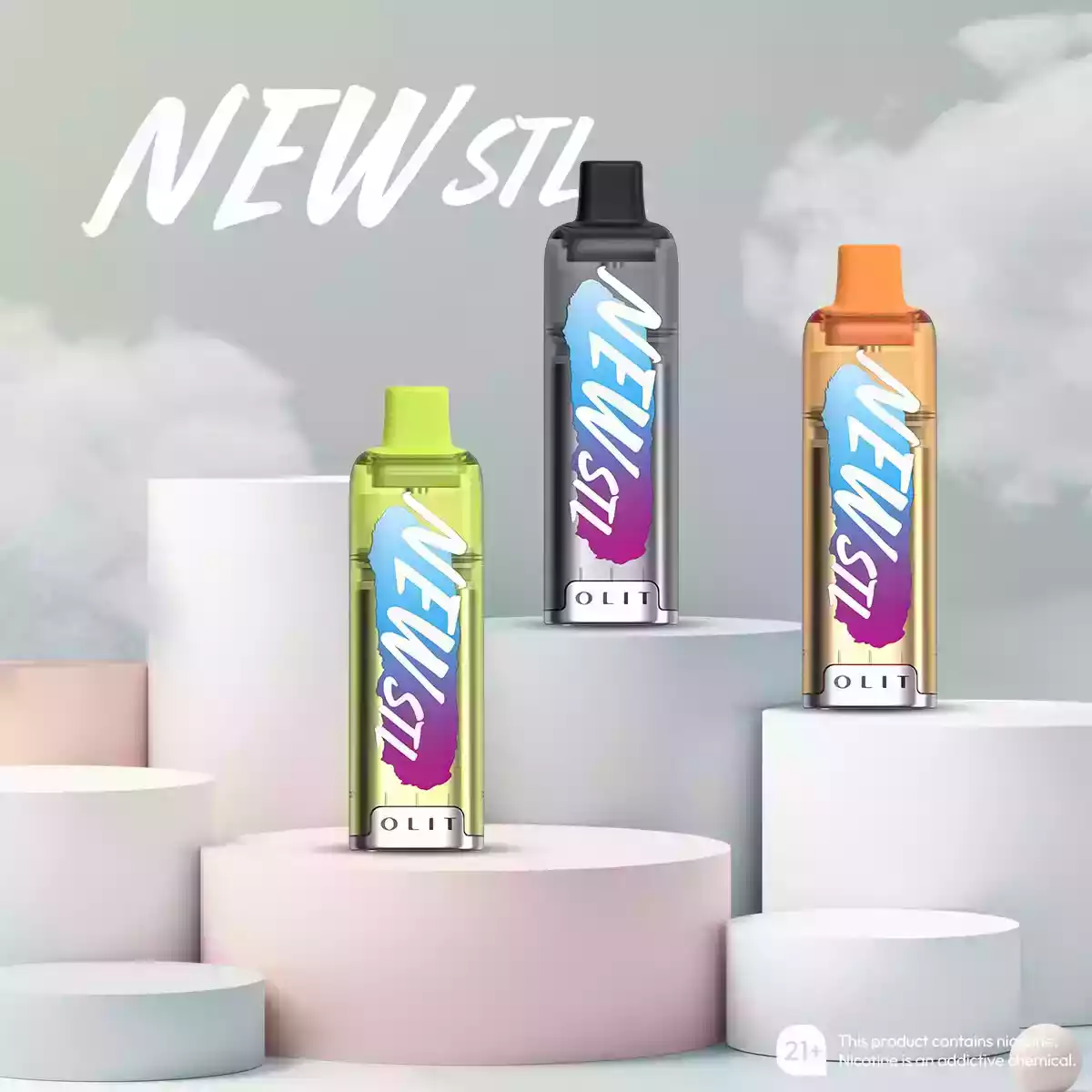 OLIT NEW STL 6000 Puffs Disposable Vape with Liquid and Mesh Coil Available in0.35% Nicotine (15) OLIT NEW STL 6000 Puffs Disposable Vape with Liquid and Mesh Coil Available in0.35% Nicotine (15)